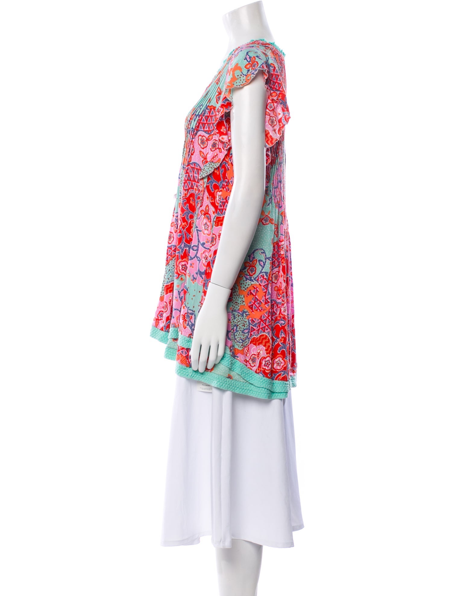 Poupette St Barth Floral Print V-Neck Tunic