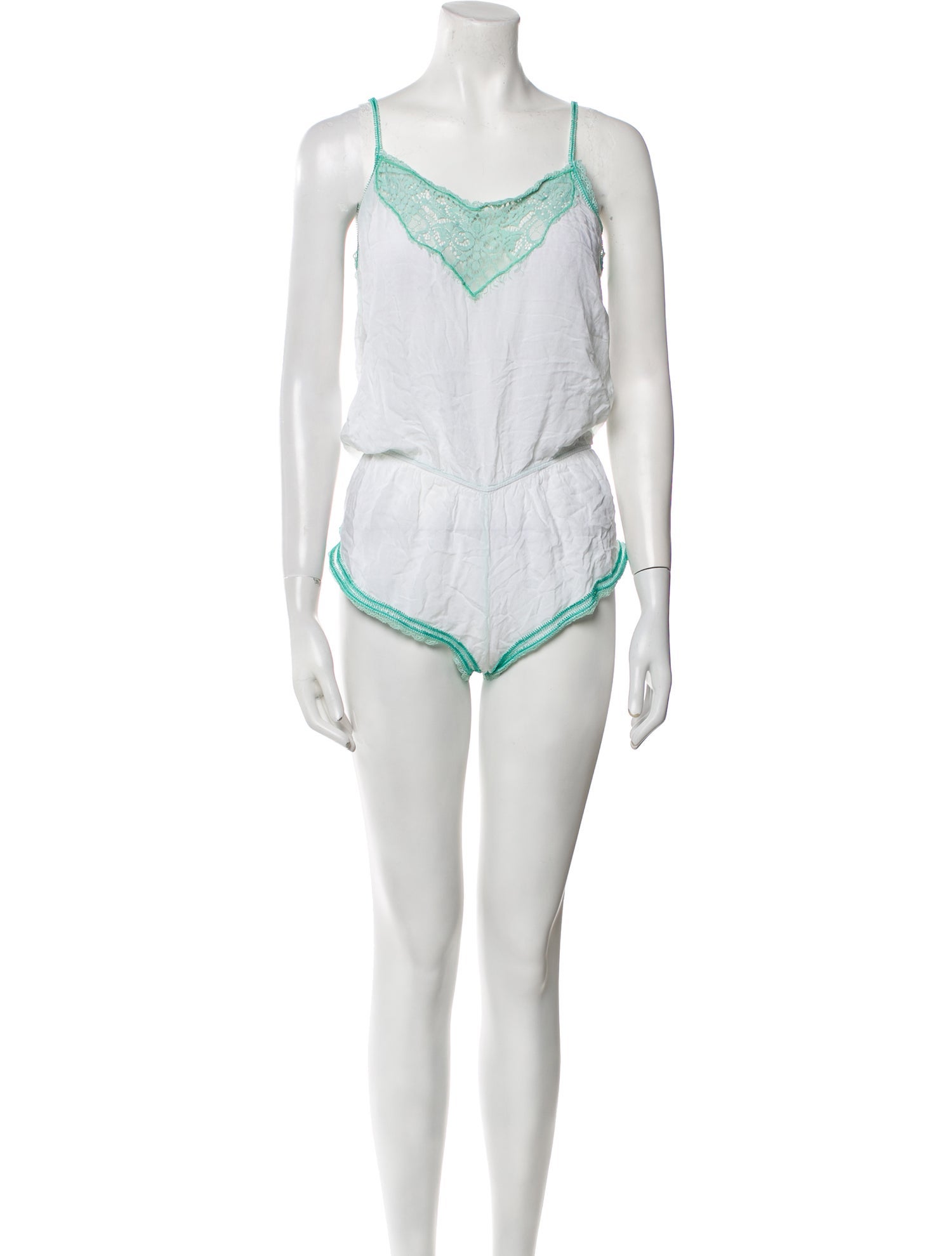 Poupette St Barth Lace Trim Embellishment Nightgown