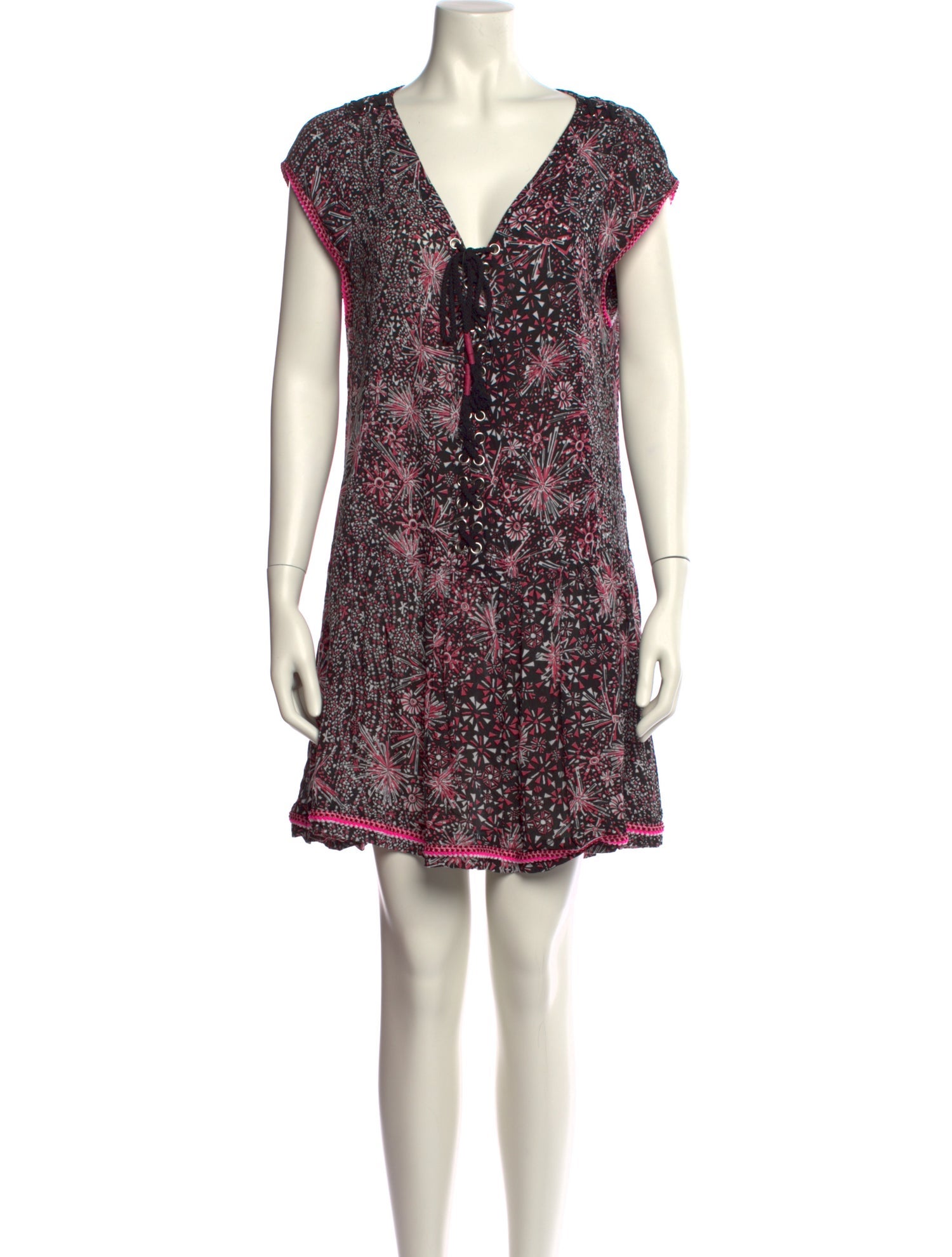 Poupette St Barth Printed Mini Dress w/ Tags