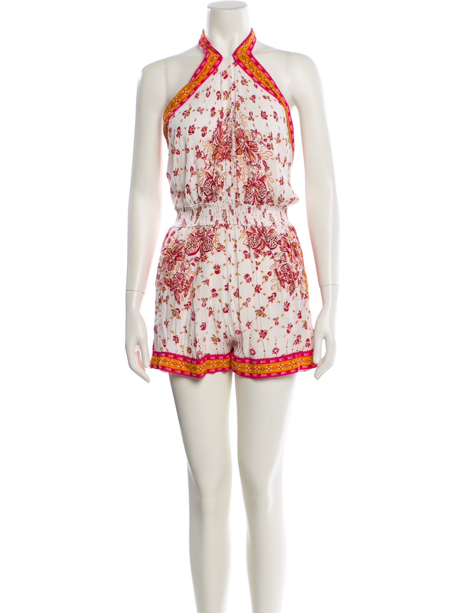 Poupette St Barth Printed Halterneck Romper