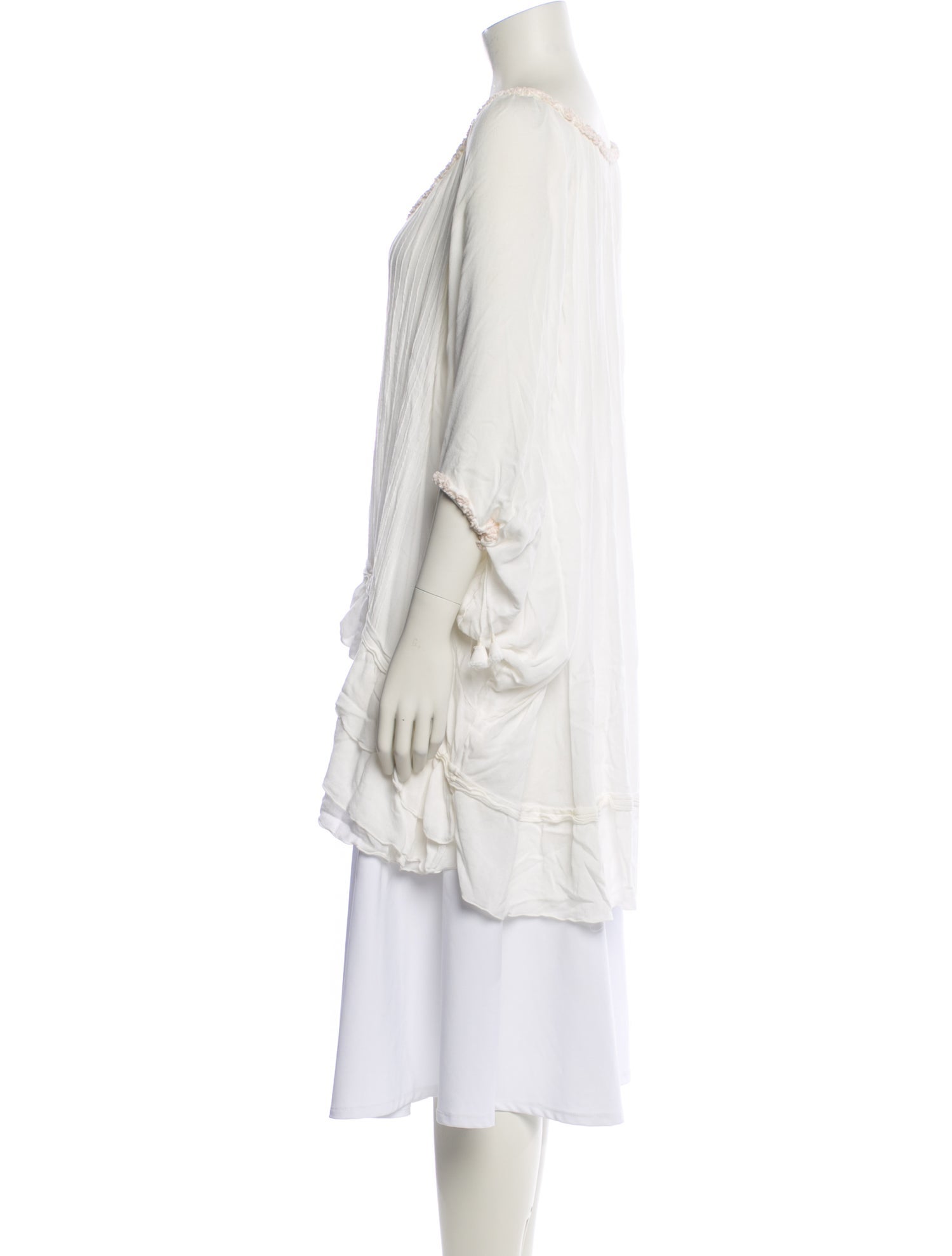 Poupette St Barth V-Neck Three-Quarter Sleeve Tunic