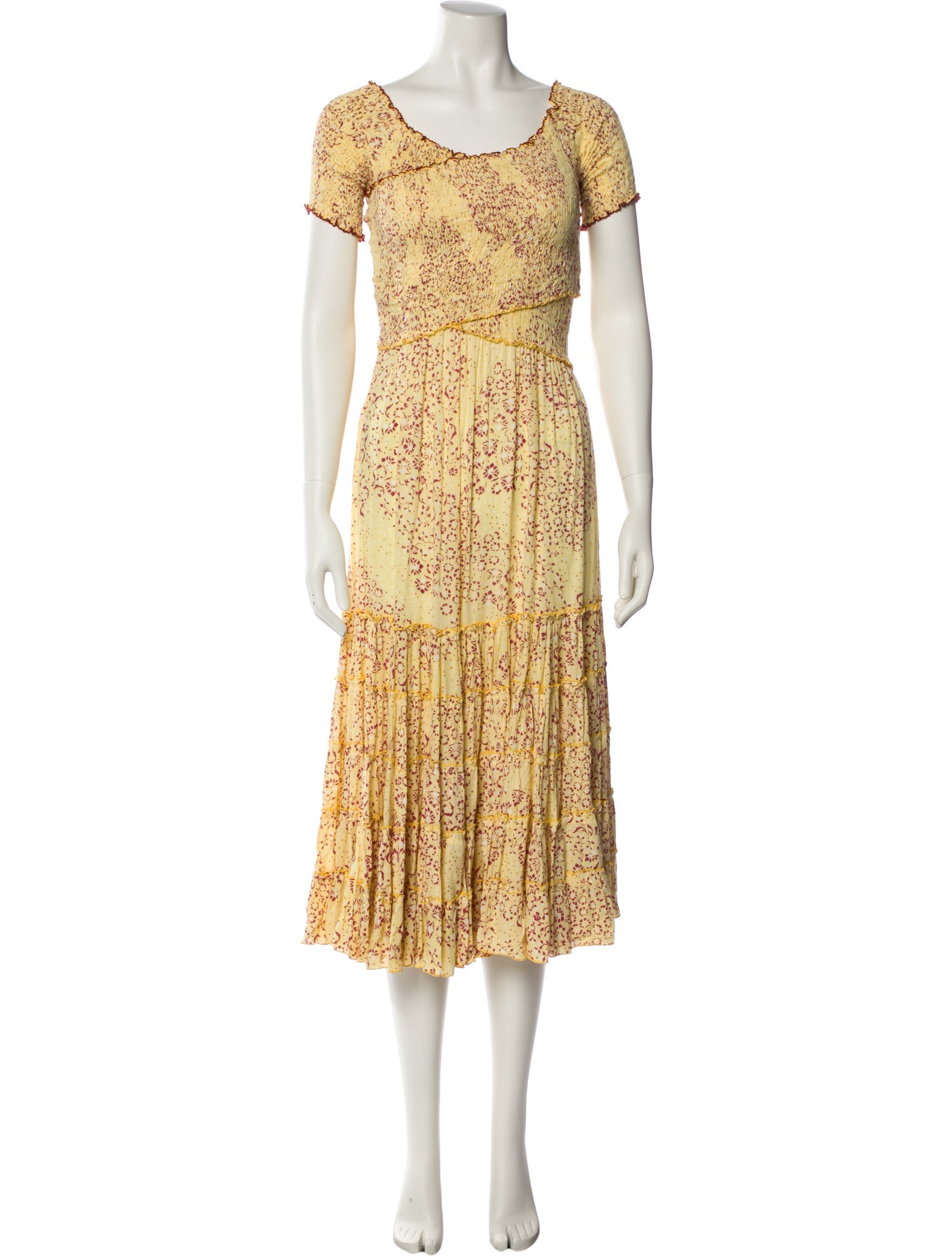 Poupette St Barth Printed Midi Length Dress