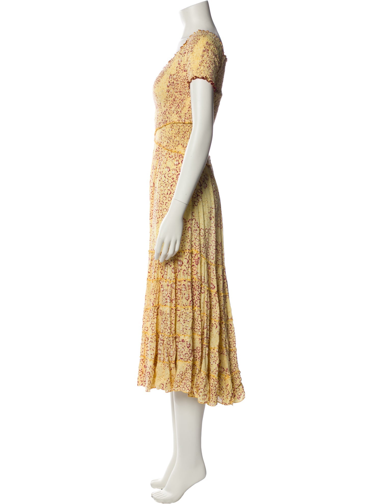 Poupette St Barth Printed Midi Length Dress