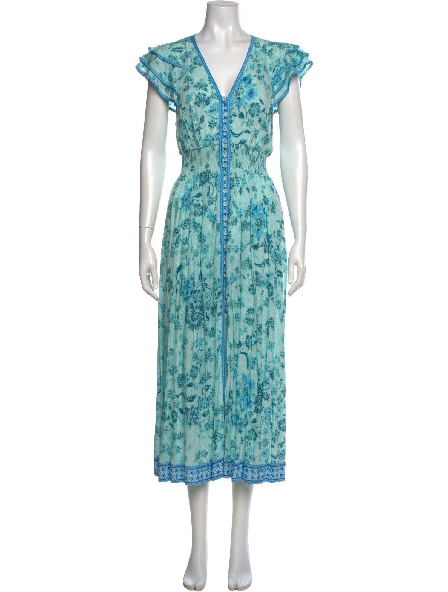 Poupette St Barth Floral Print Long Dress