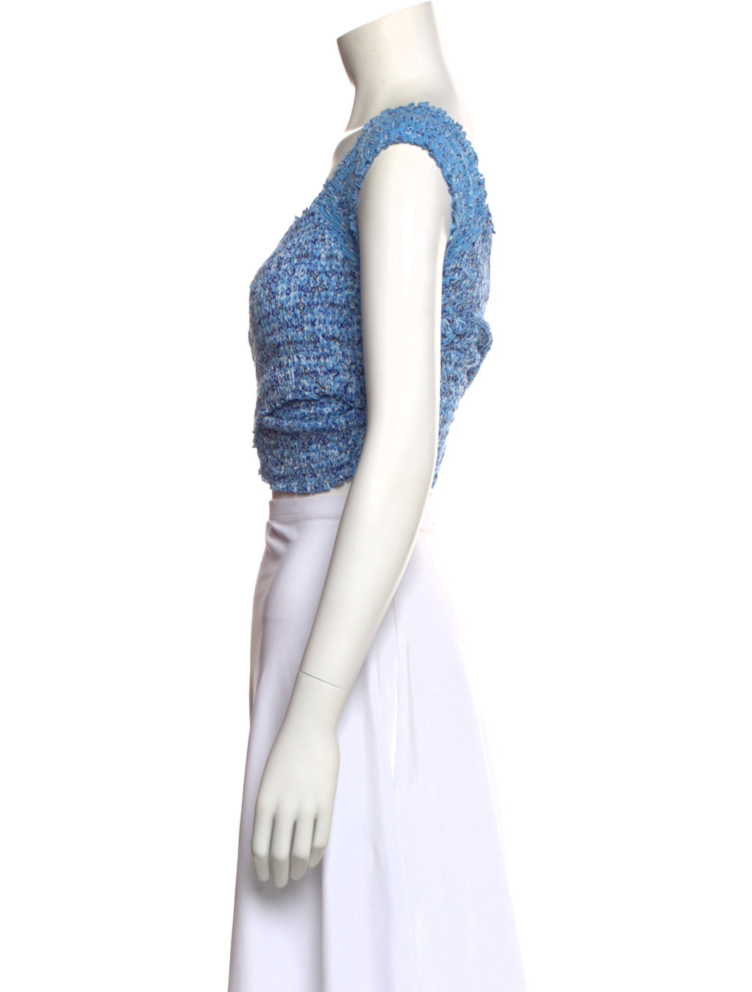 Poupette St Barth Square Neckline Sleeveless Crop Top