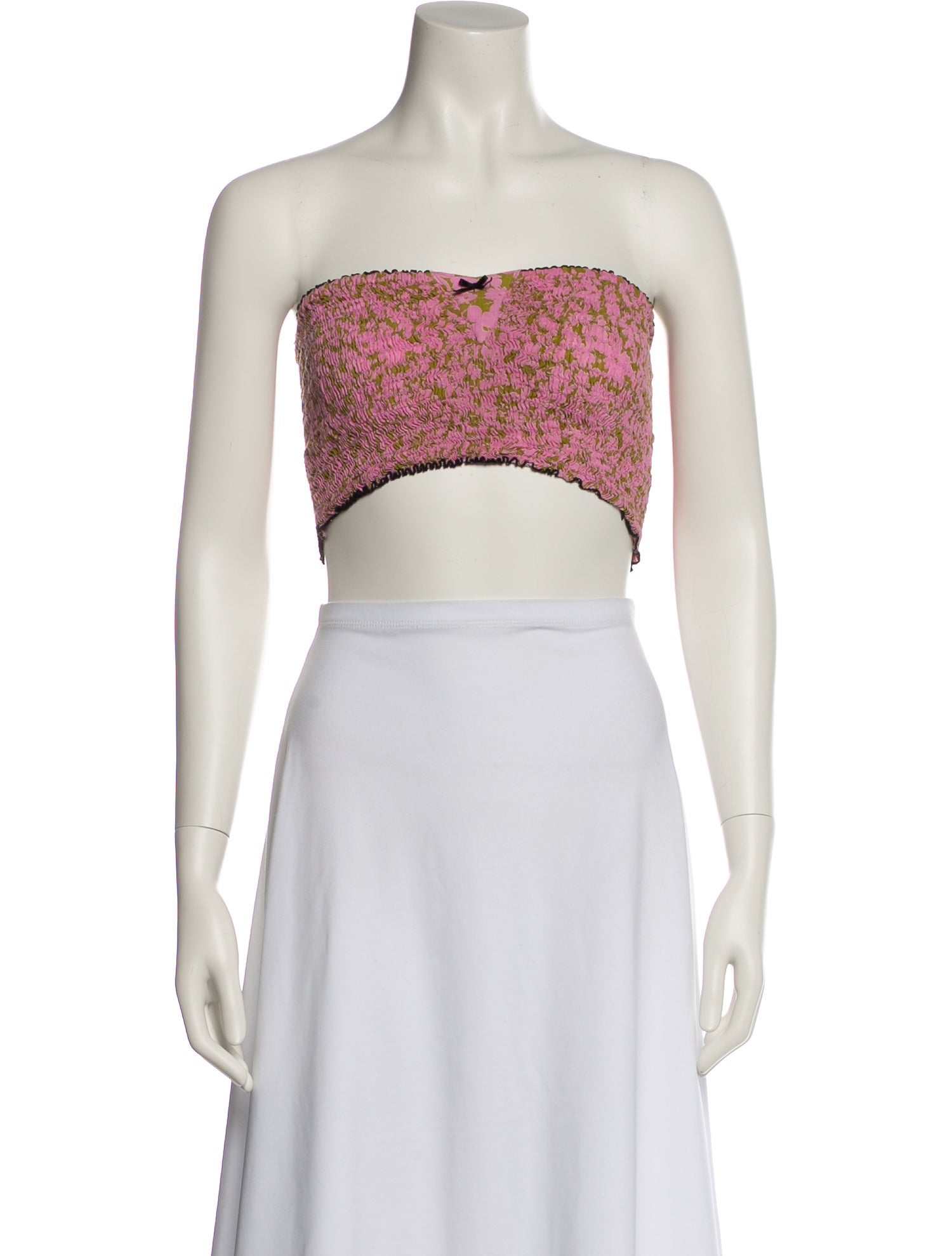 Poupette St Barth Strapless Crop Top