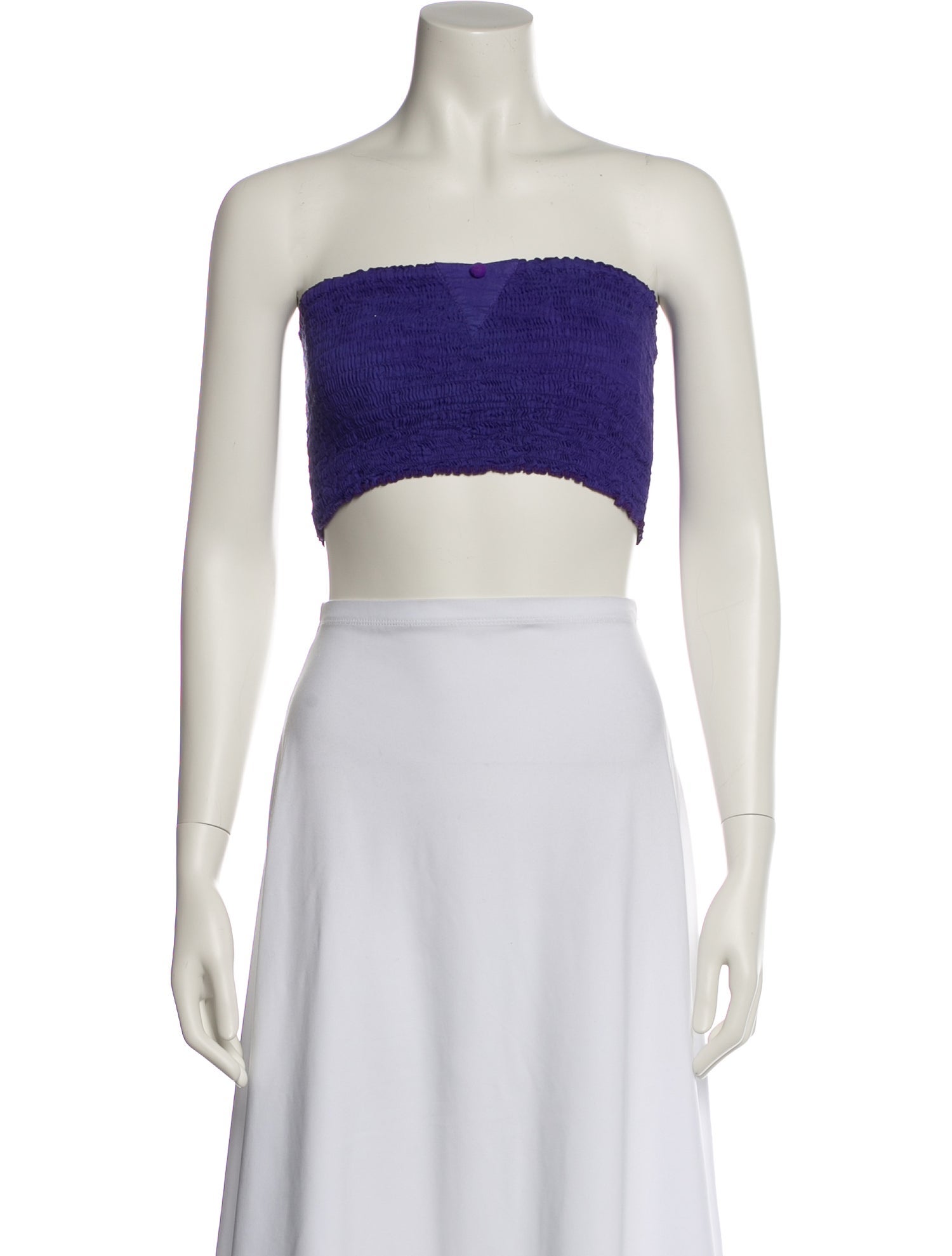 Poupette St Barth Strapless Crop Top