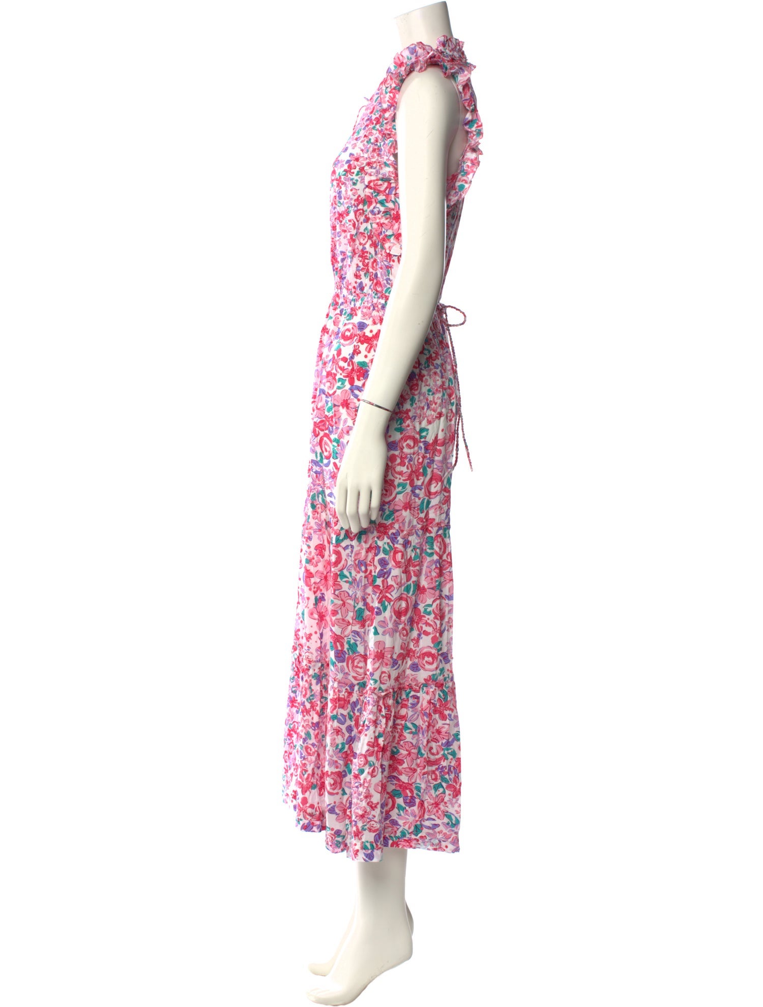 Poupette St Barth Floral Print Cowl Neck Jumpsuit