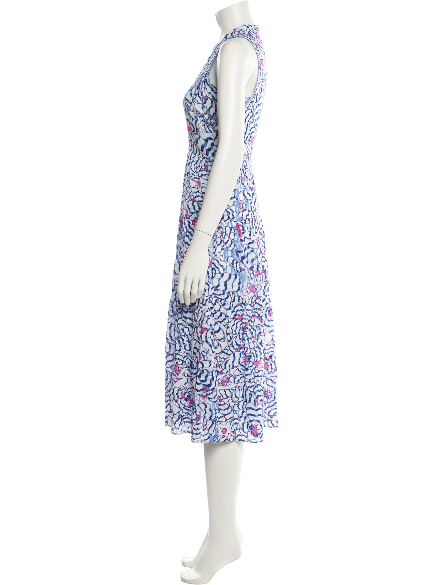 Poupette St Barth Printed Midi Length Dress