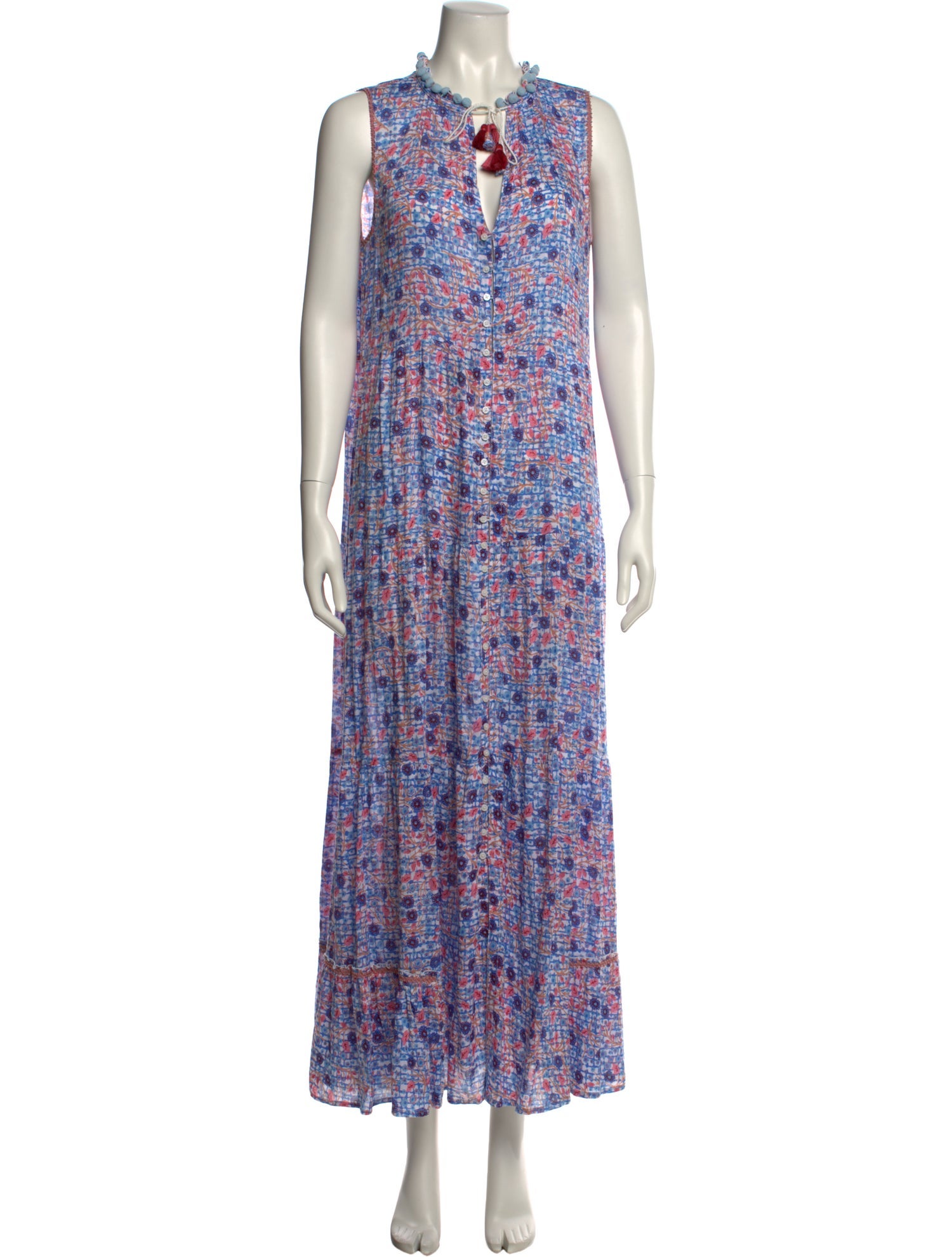 Poupette St Barth Floral Print Long Dress