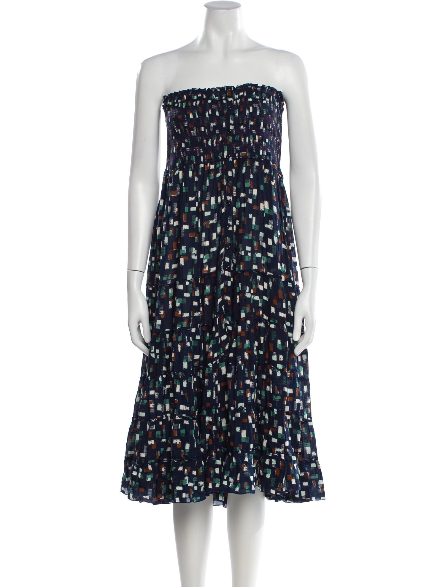 Poupette St Barth Printed Knee-Length Dress