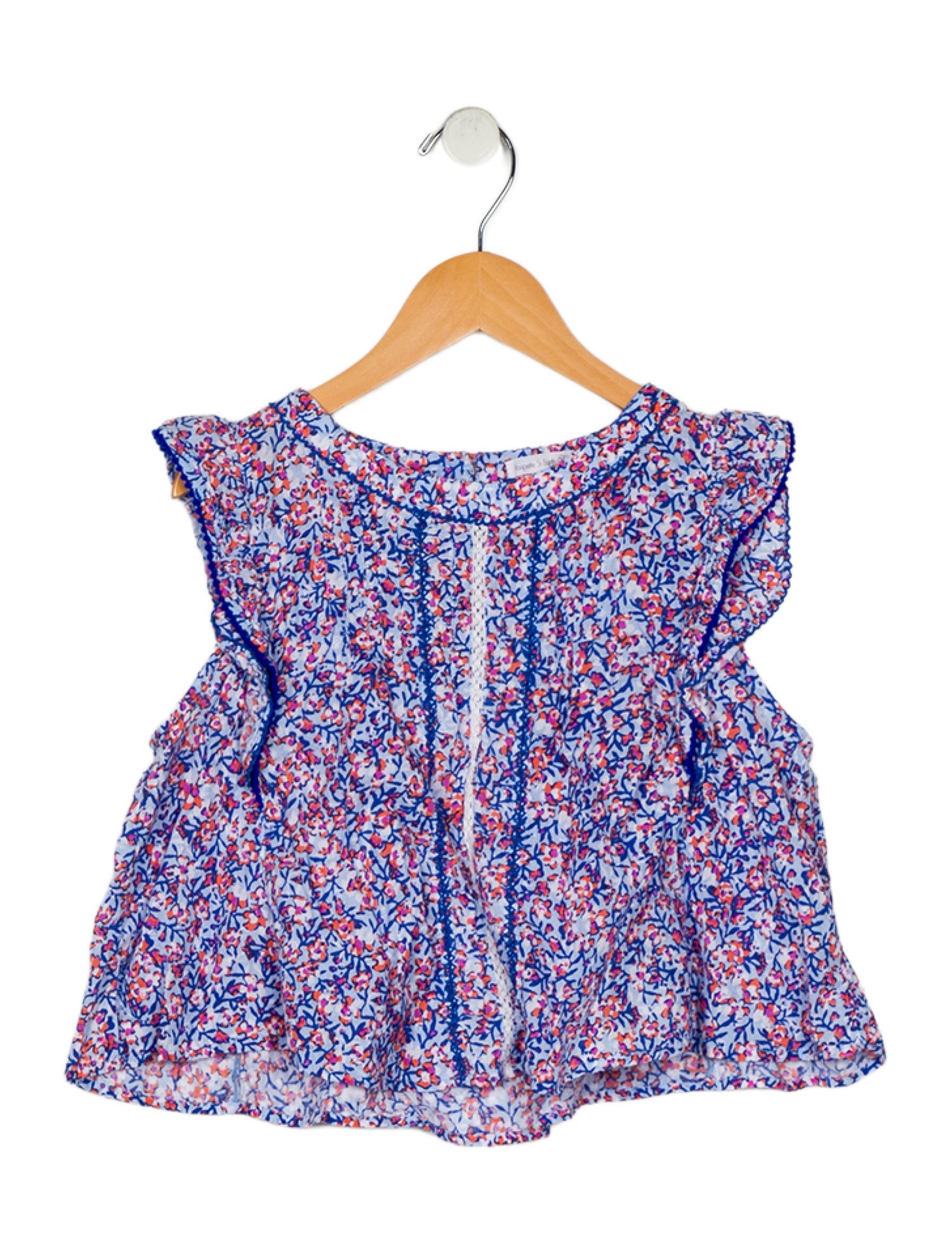 Poupette St Barth Kids Girls Floral Sleeveless Top