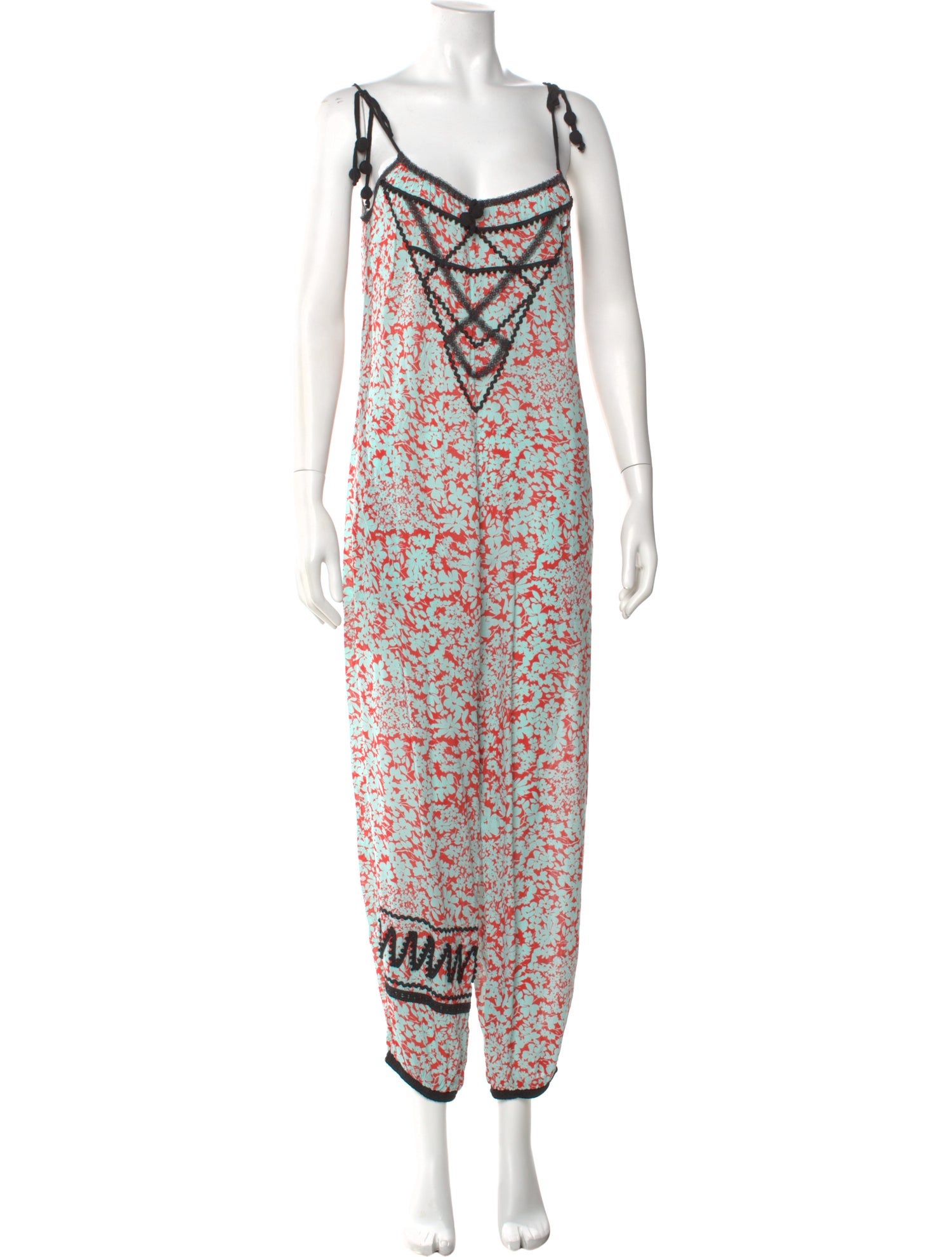 Poupette St Barth Printed V-Neck Jumpsuit