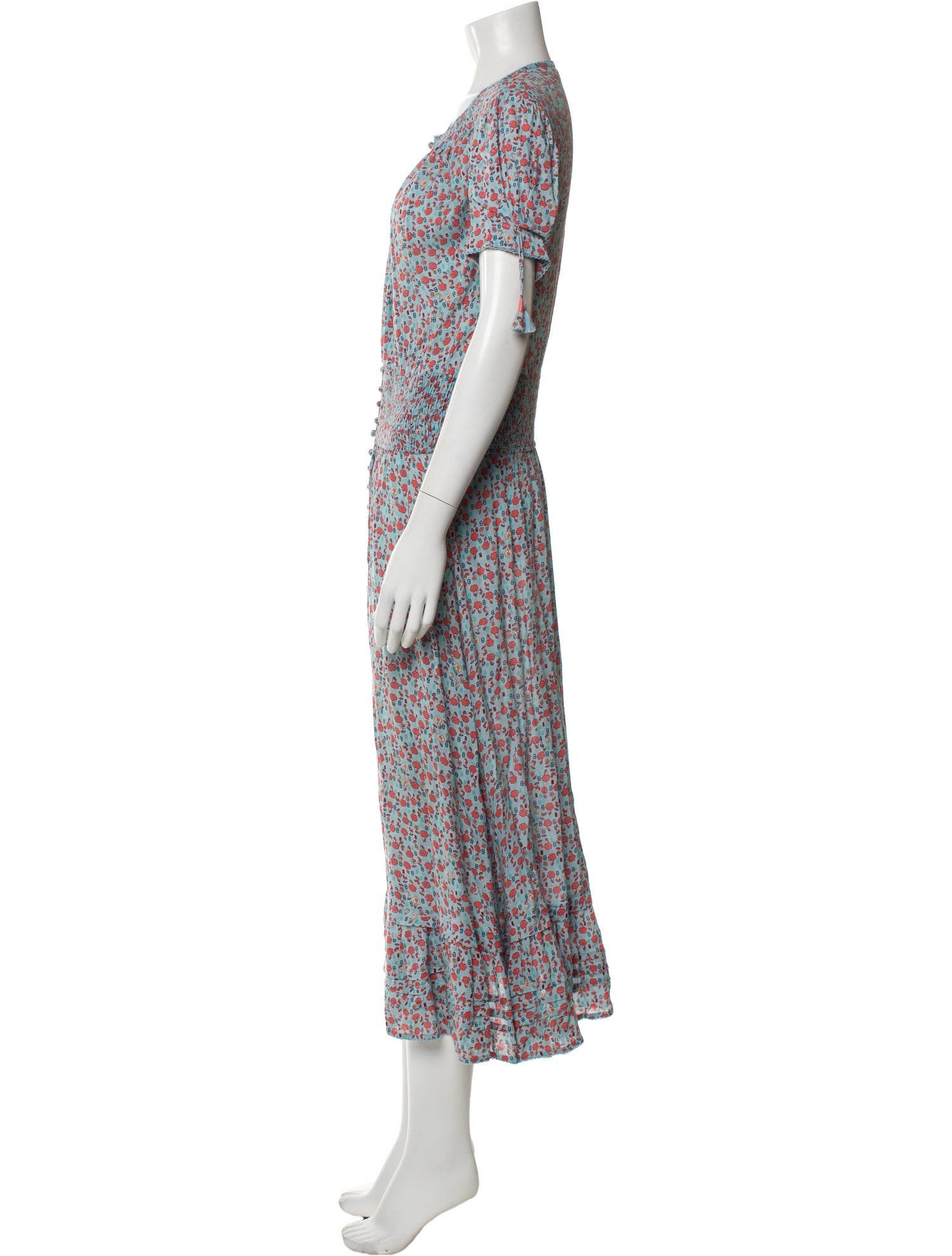 Poupette St Barth Printed Long Dress