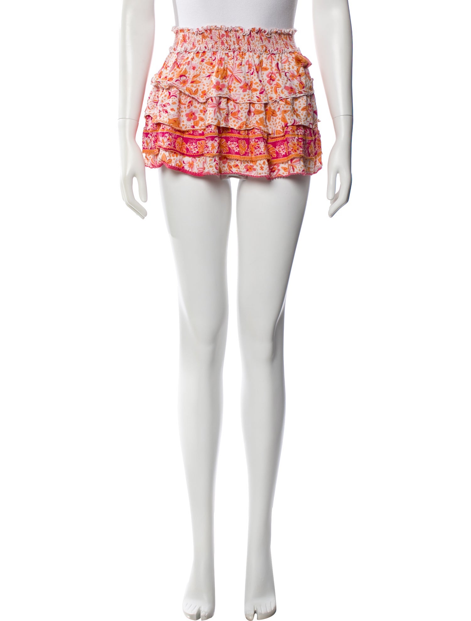 Poupette St Barth Girls' Printed Mini Ruffle Skirt