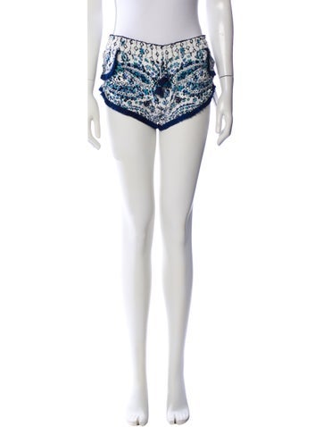 Pre-owned Poupette St Barth Printed Mini Shorts In Multi