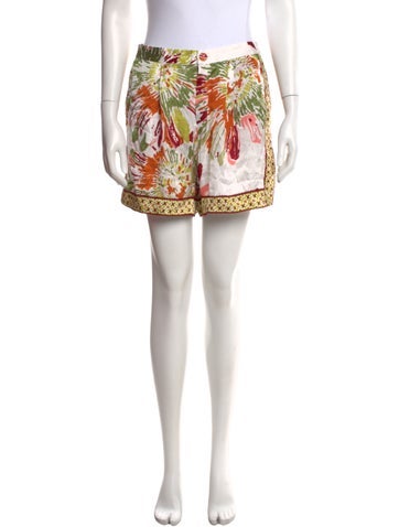 Pre-owned Poupette St Barth Floral Print Mini Shorts In Multi