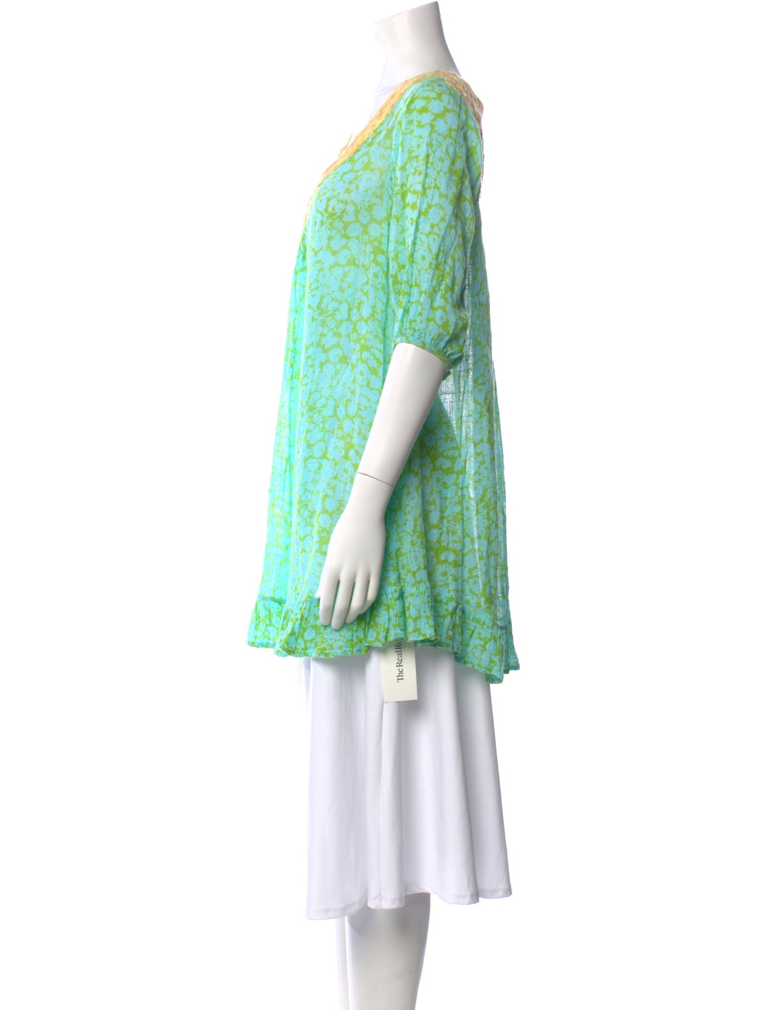Poupette St Barth Floral Print V-Neck Tunic