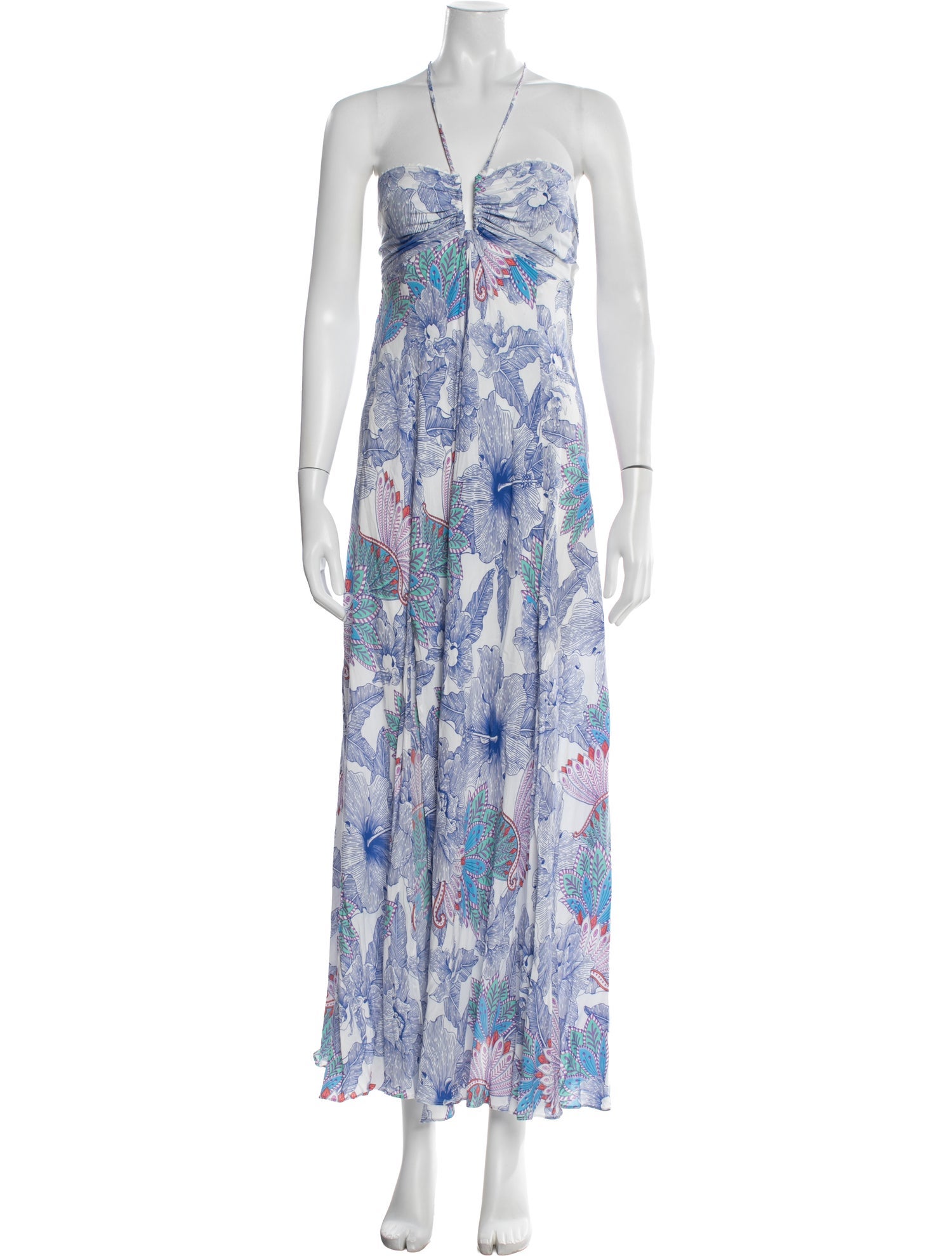 Poupette St Barth Floral Print Long Dress w/ Tags