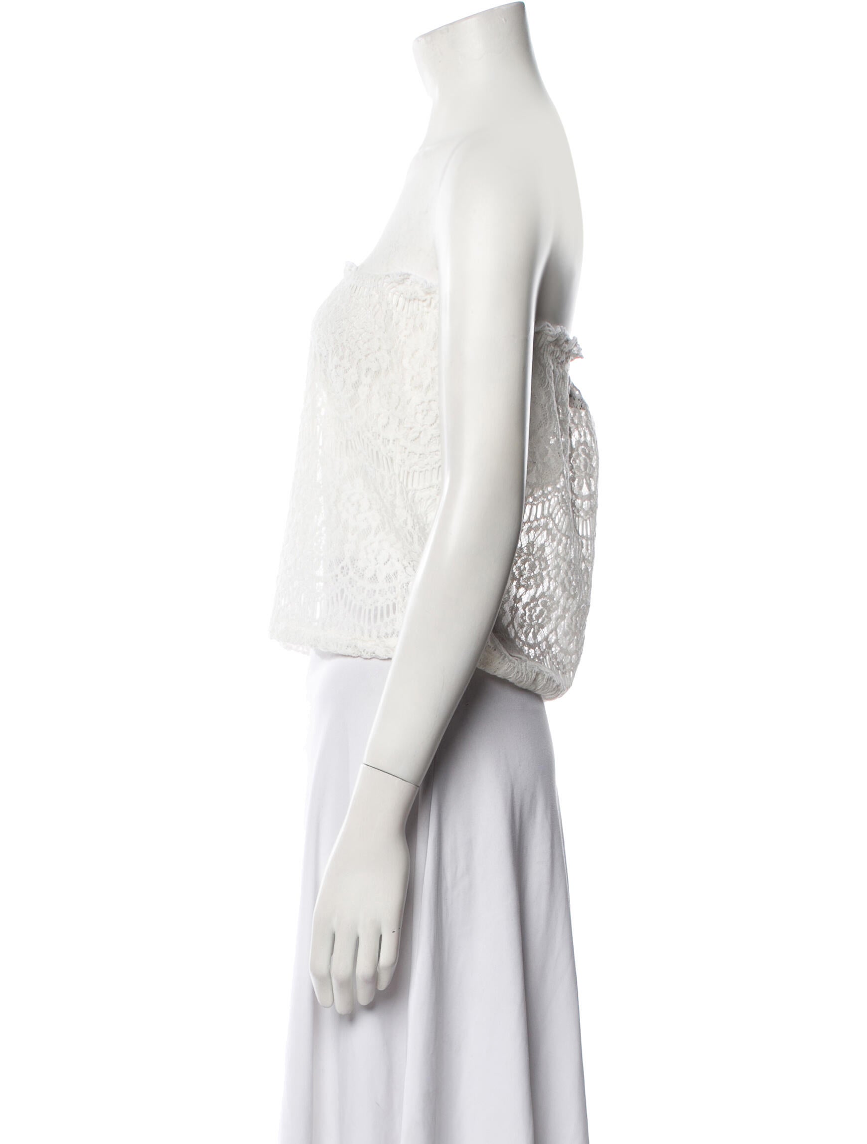 Pop Saint Barth Strapless Crop Top