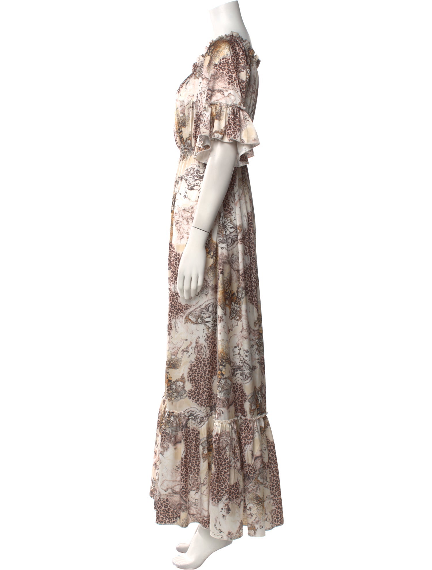Pop Saint Barth Floral Print Long Dress
