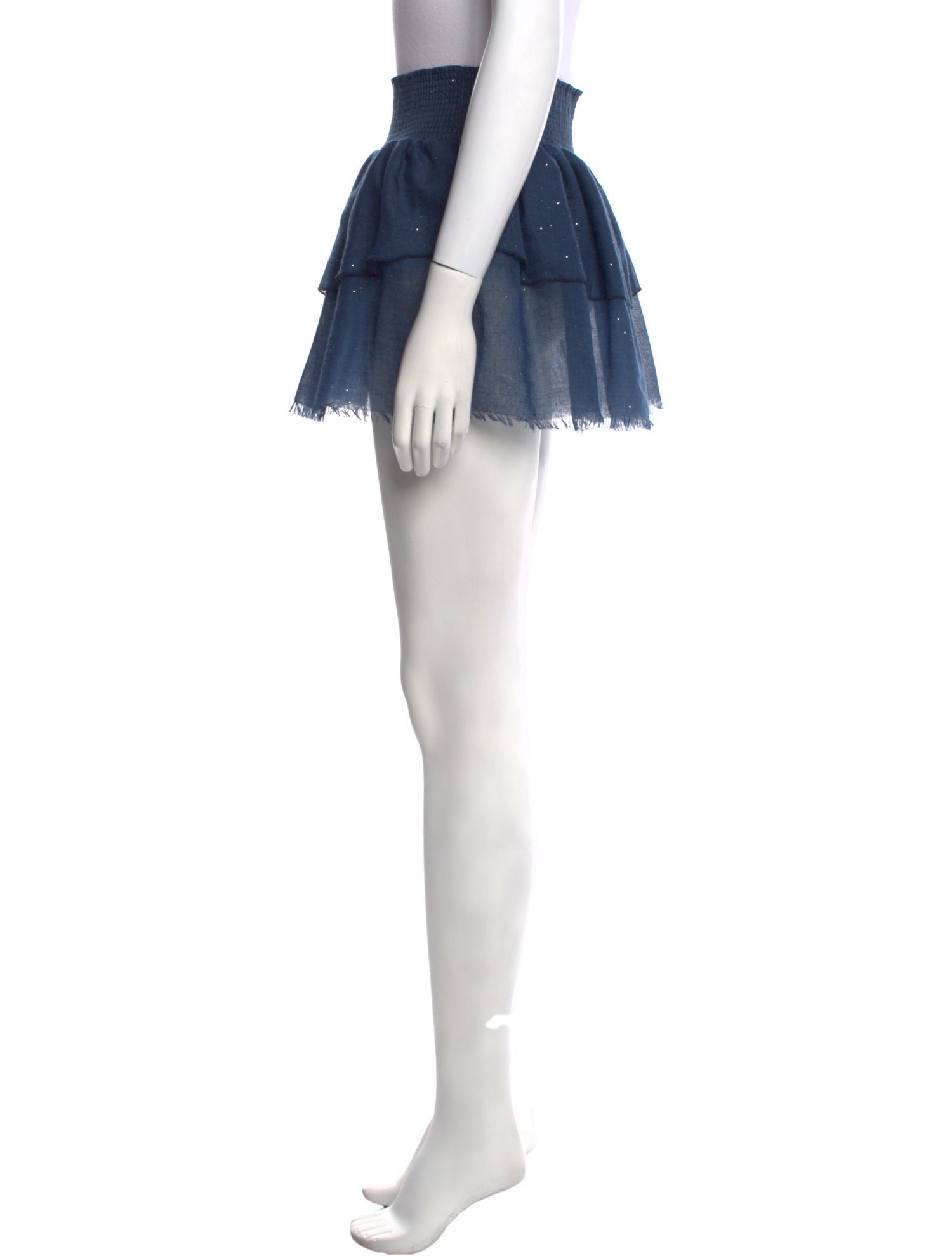 Pop Saint Barth Glitter Accents Mini Skirt