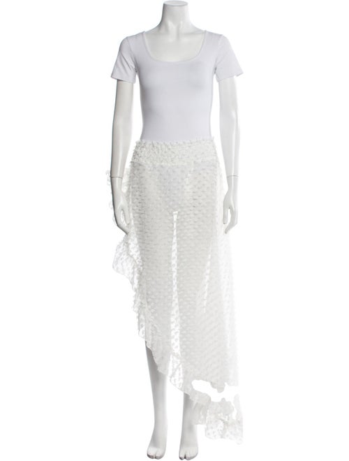 Pop Saint Barth Lace Pattern Ruffle Embellishment Skirt Set