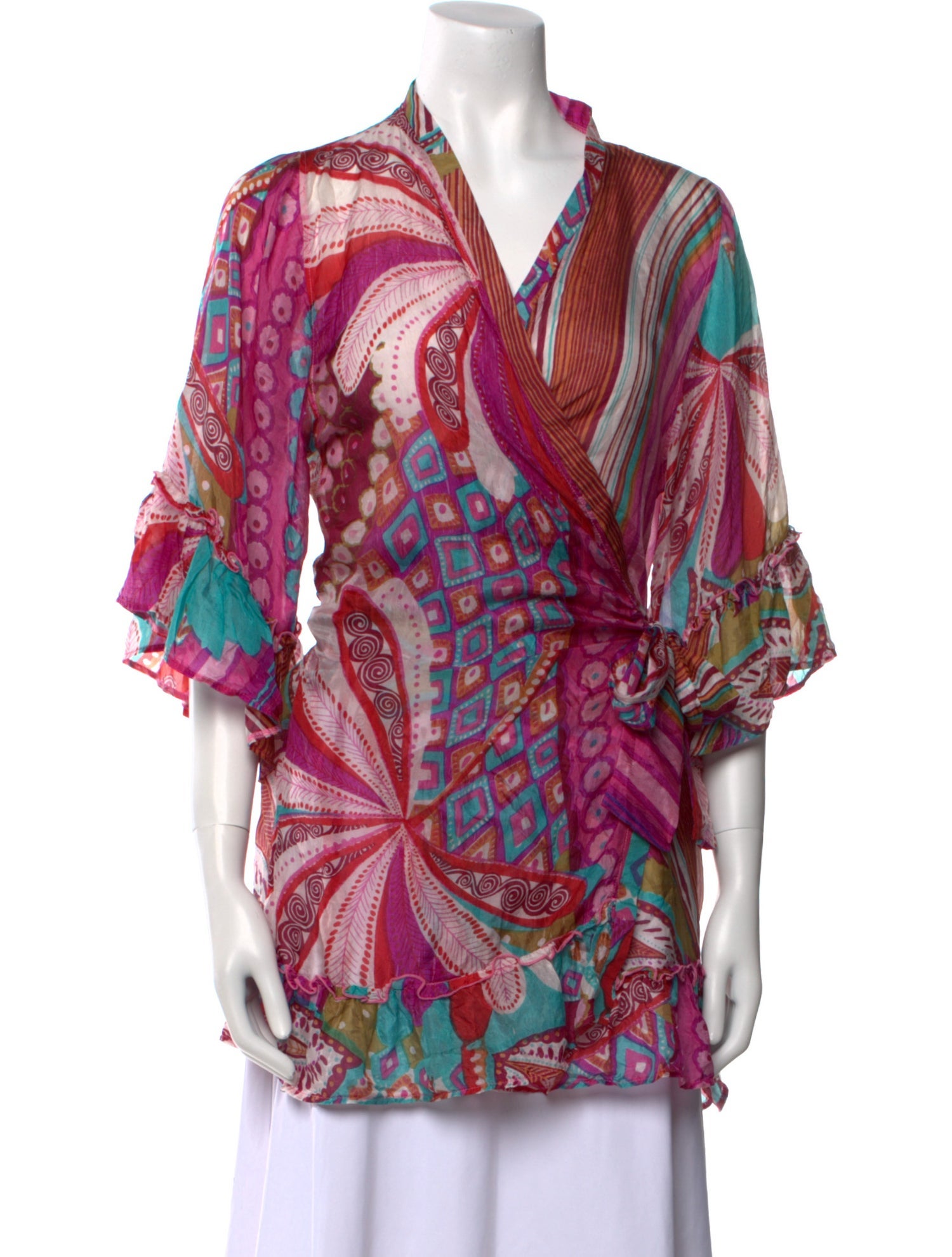 Pop Saint Barth Silk Printed Tunic