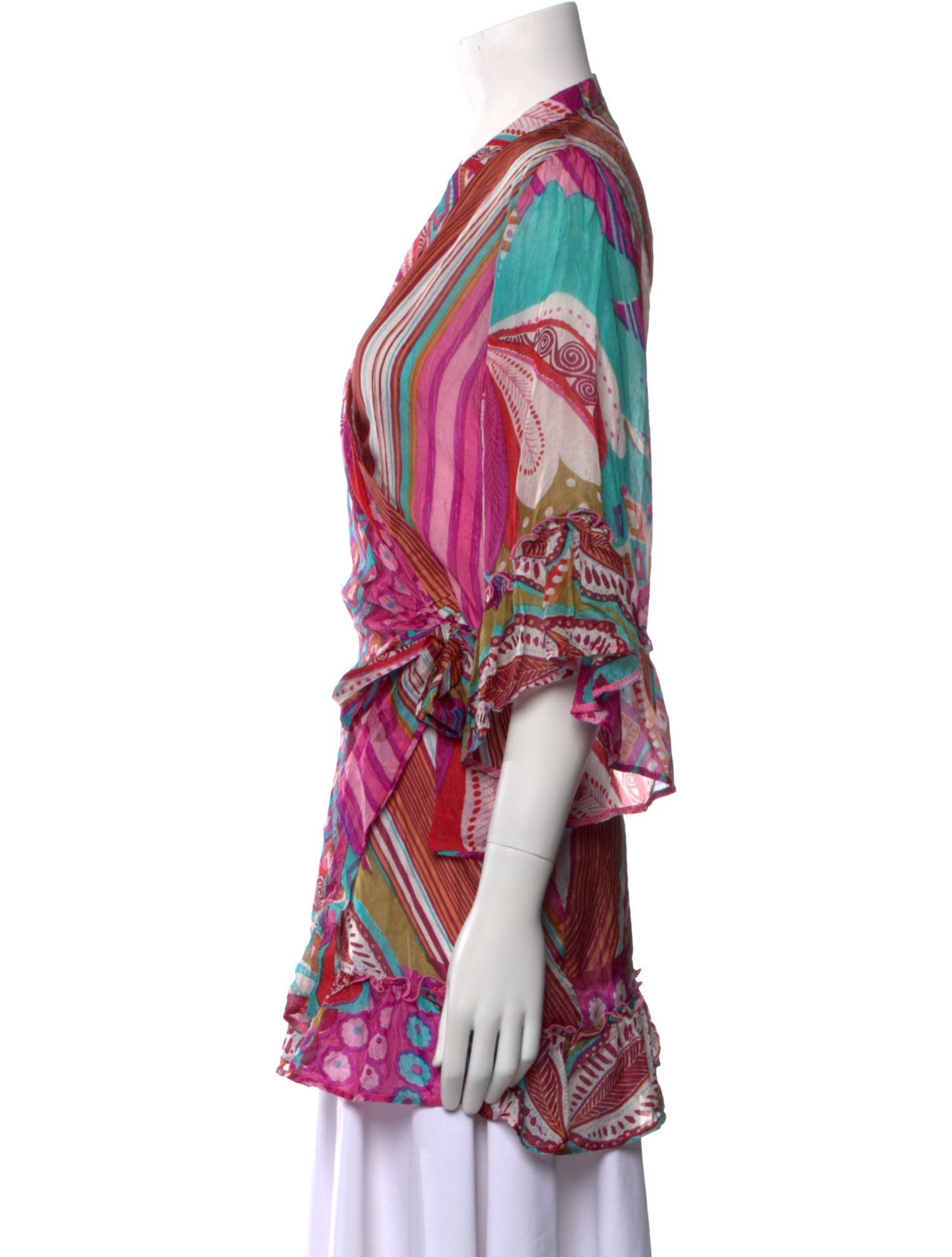 Pop Saint Barth Silk Printed Tunic