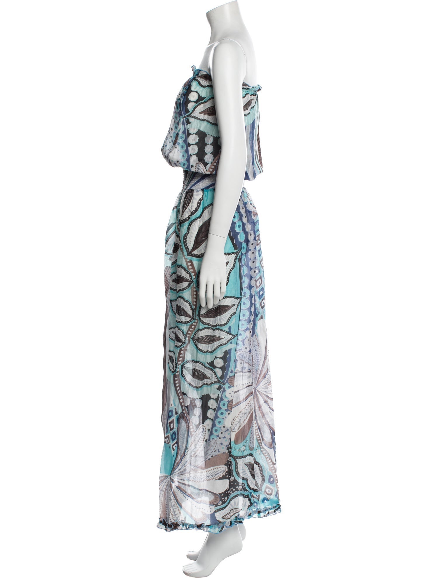 Pop Saint Barth Silk Long Dress