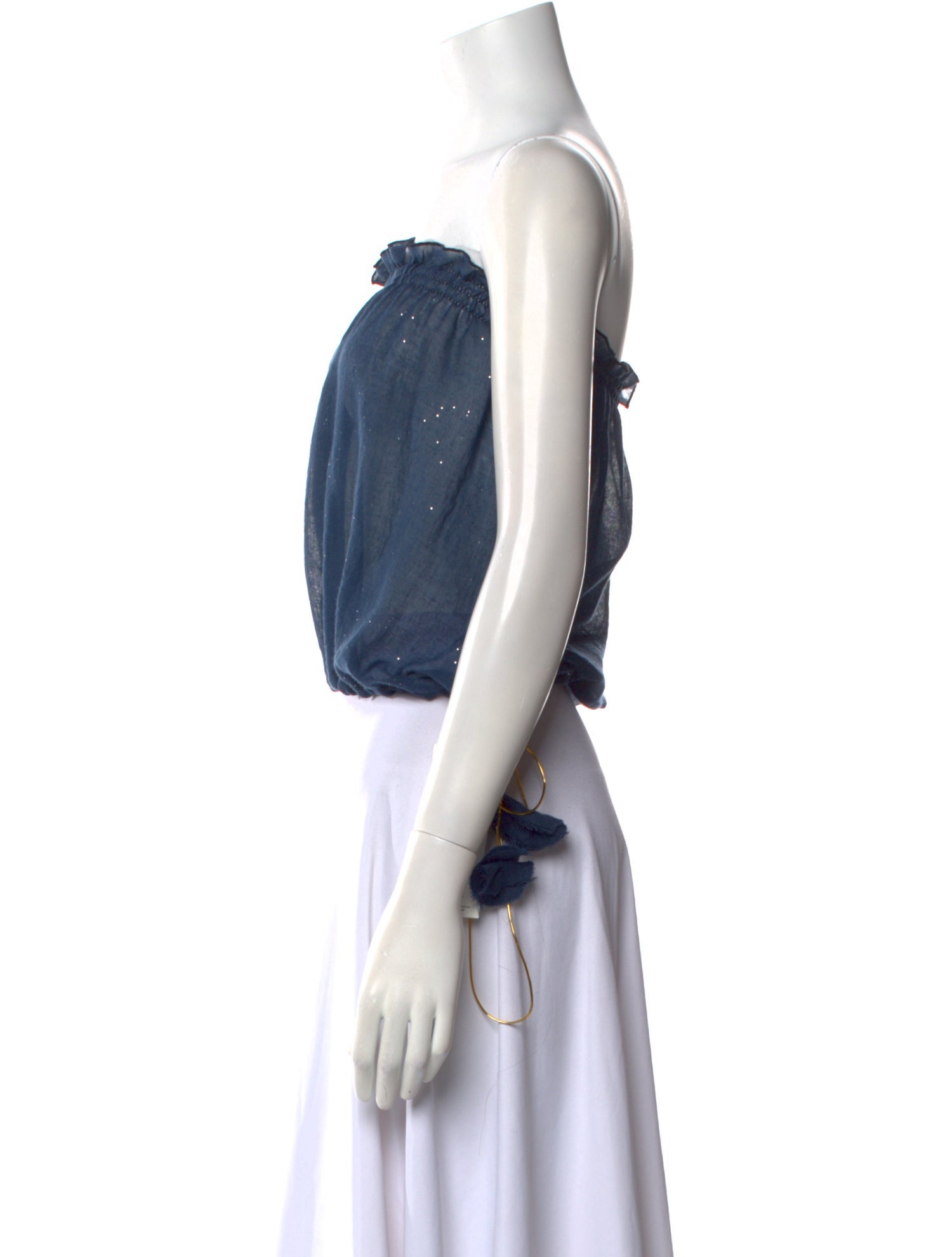 Pop Saint Barth Strapless Crop Top