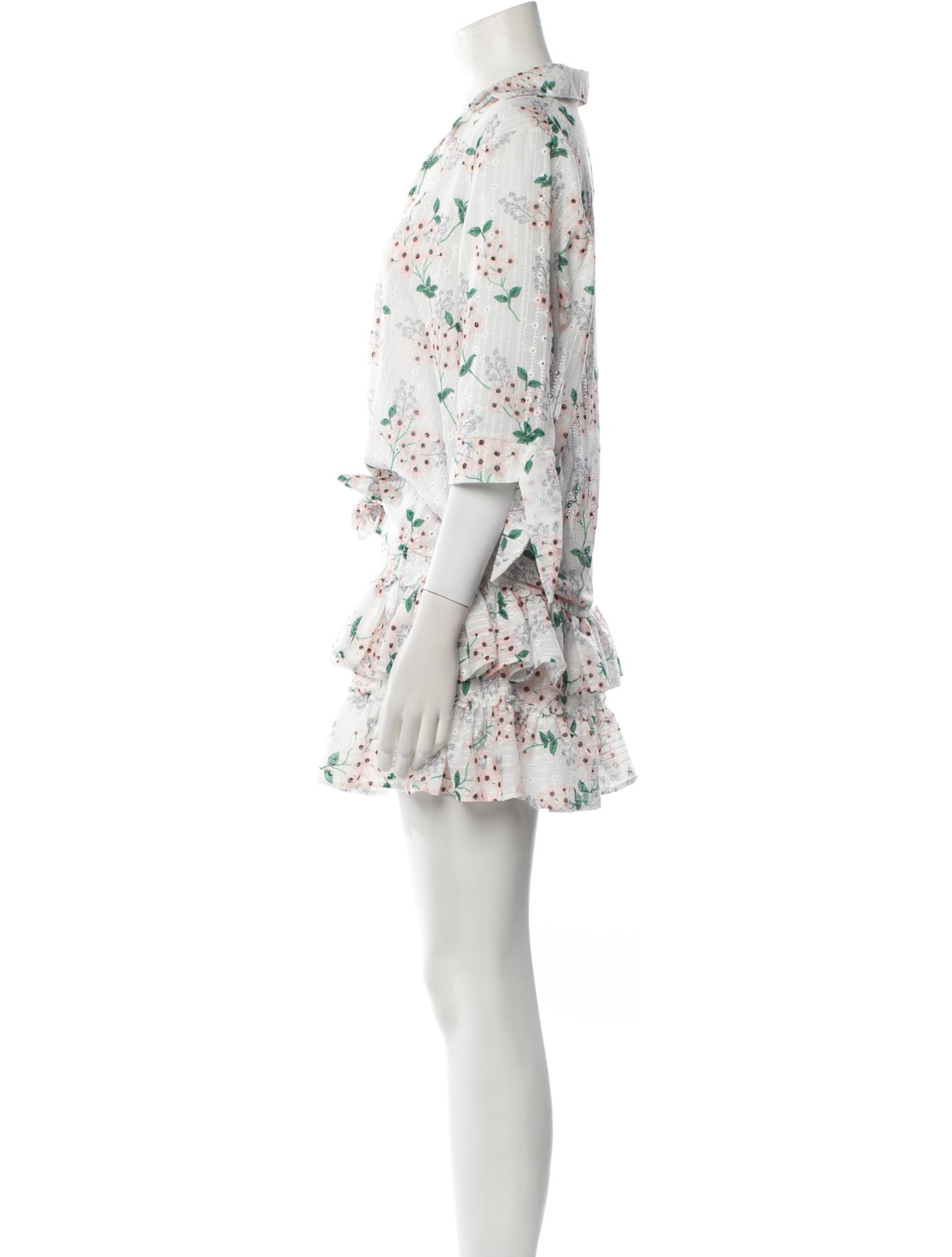 Pop Saint Barth Printed Ruffle Embellishment Skirt Set