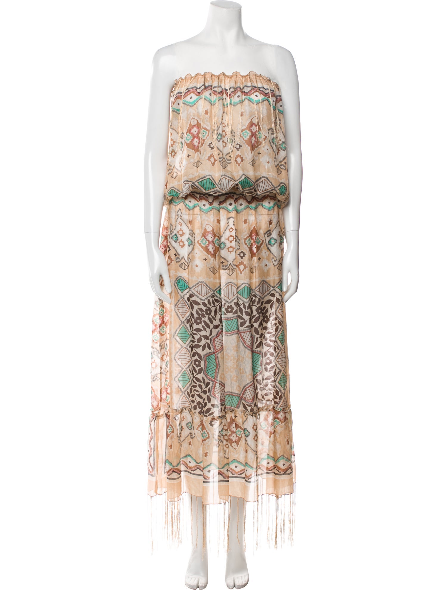 Pop Saint Barth Printed Long Dress