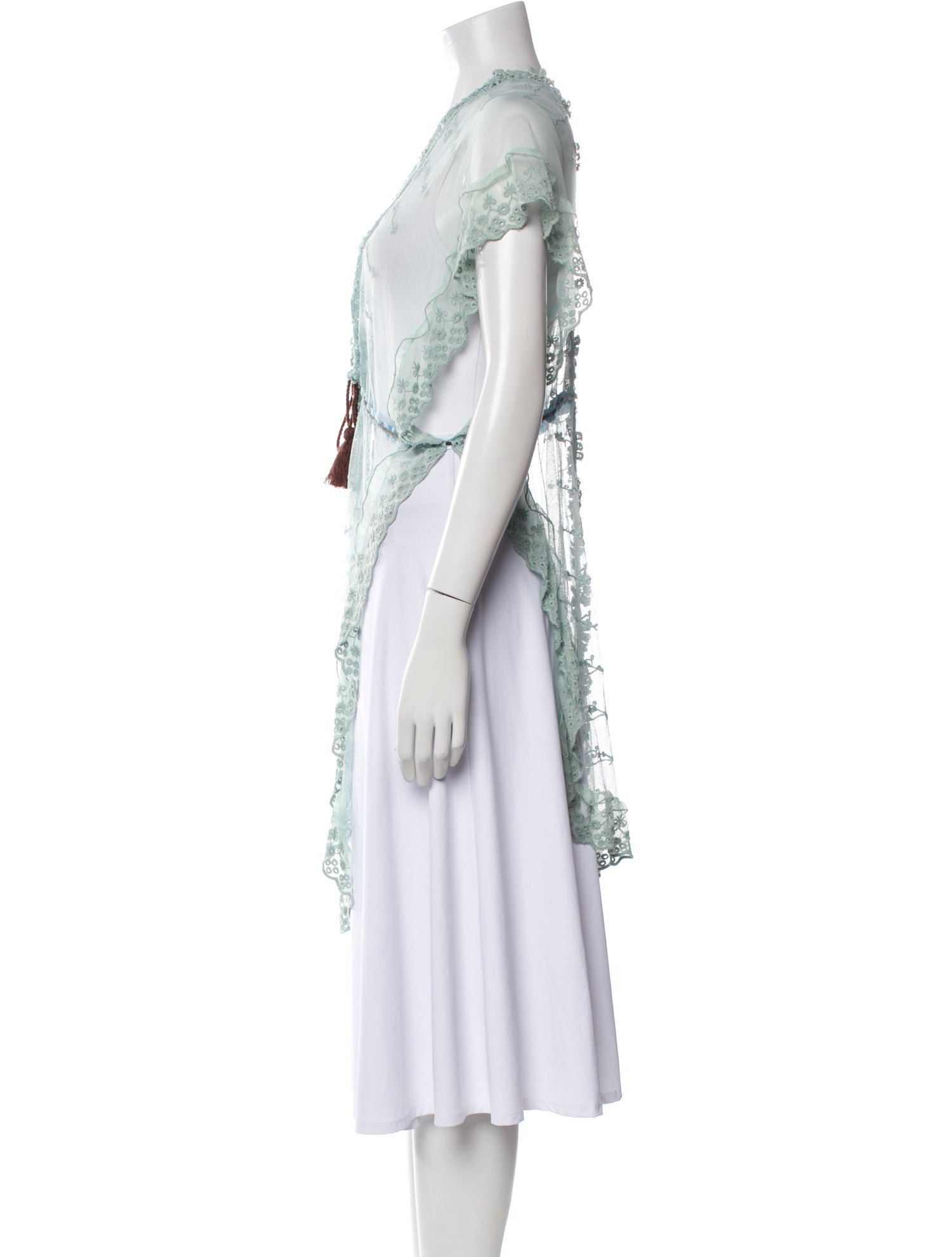 Pop Saint Barth Lace Printed Tunic