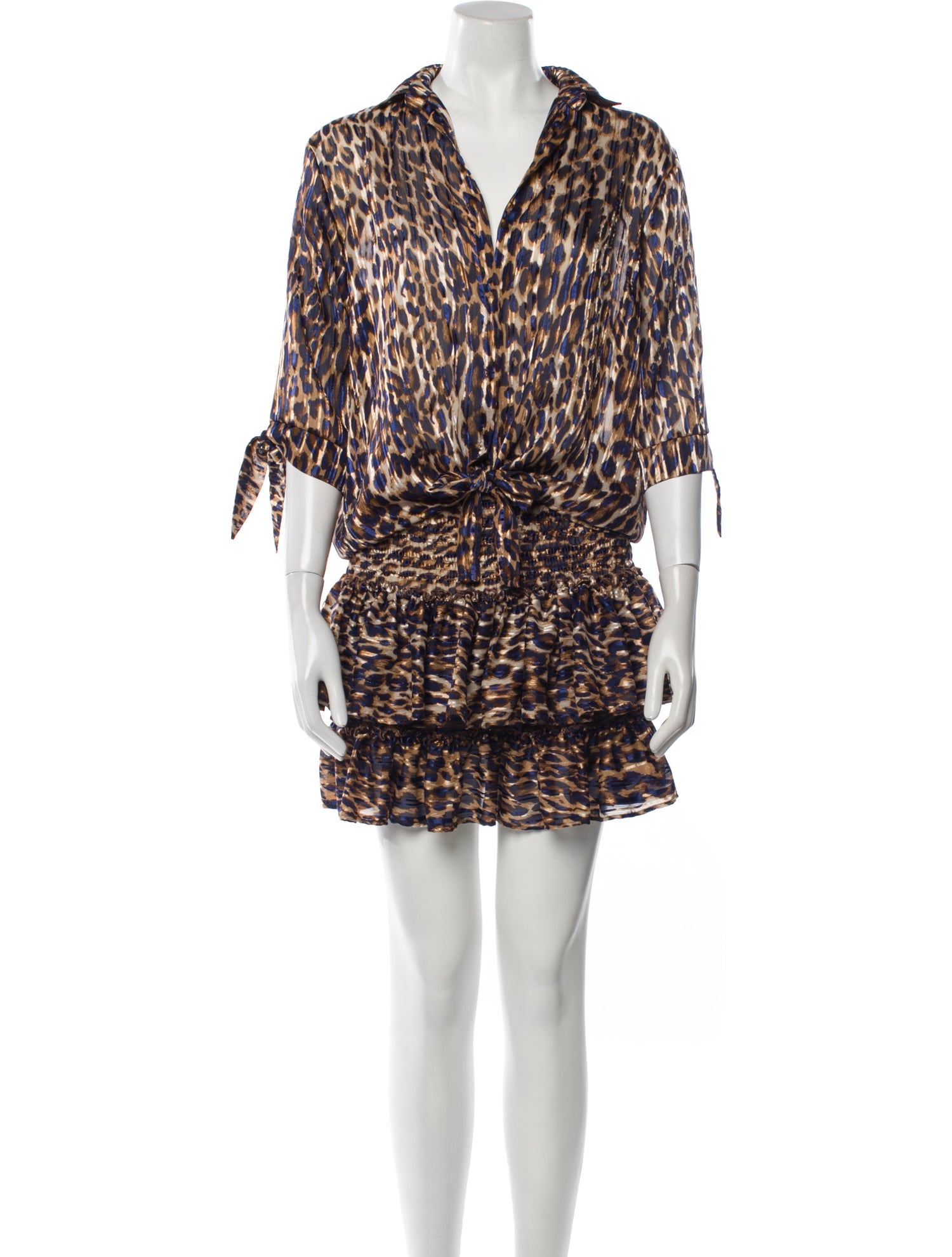 Pop Saint Barth Animal Print Skirt Set