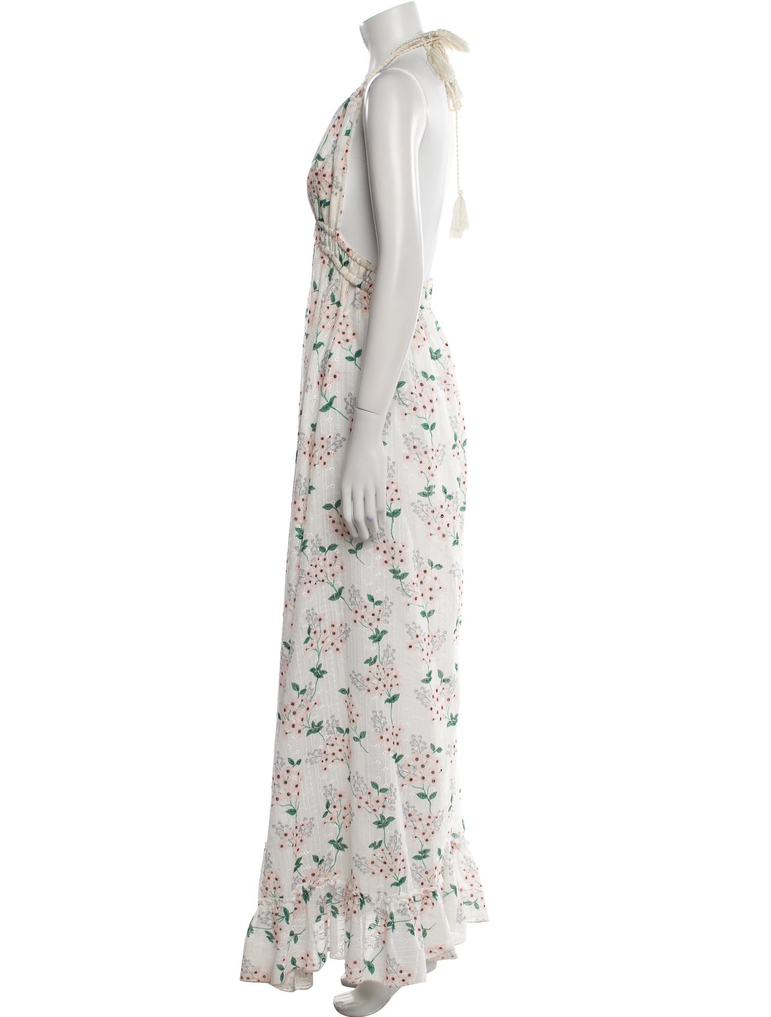 Pop Saint Barth Floral Print Long Dress