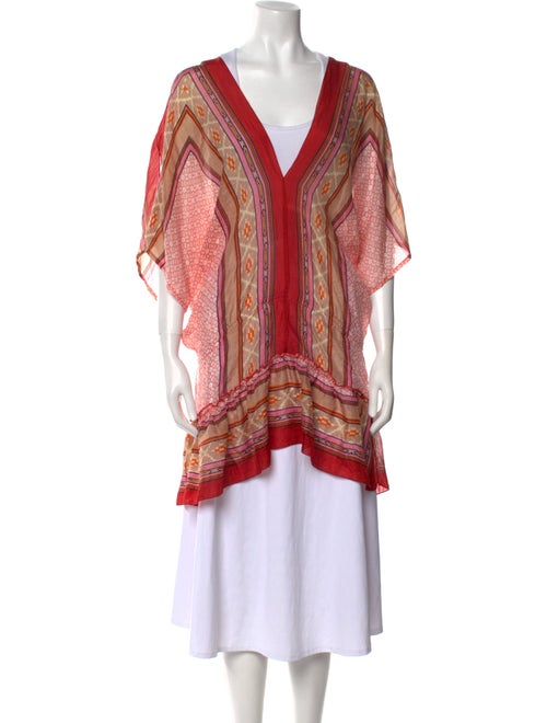 Pop Saint Barth Paisley Print V-Neck Tunic
