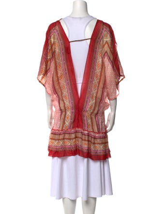 Pop Saint Barth Paisley Print V-Neck Tunic