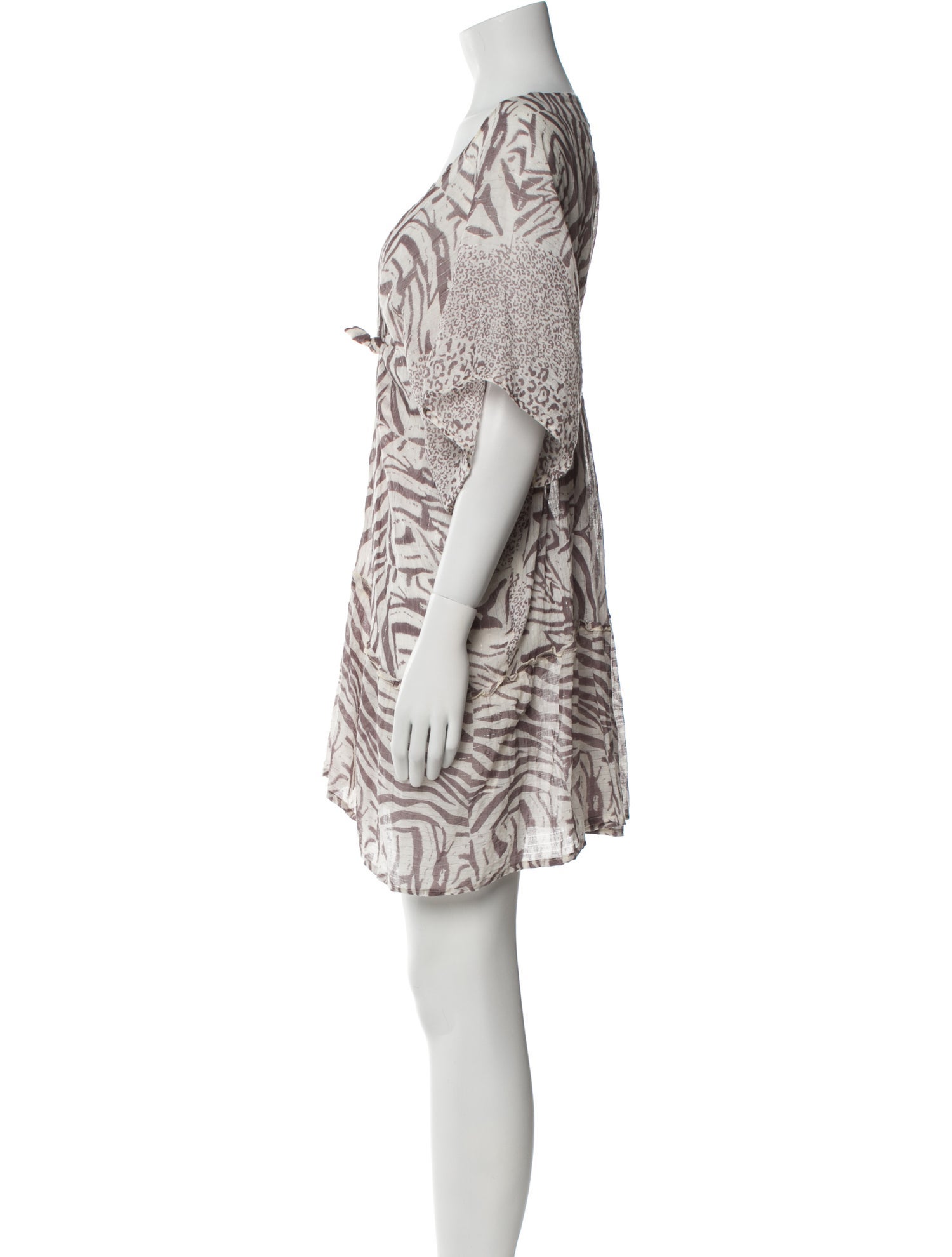 Pop Saint Barth Animal Print Mini Dress