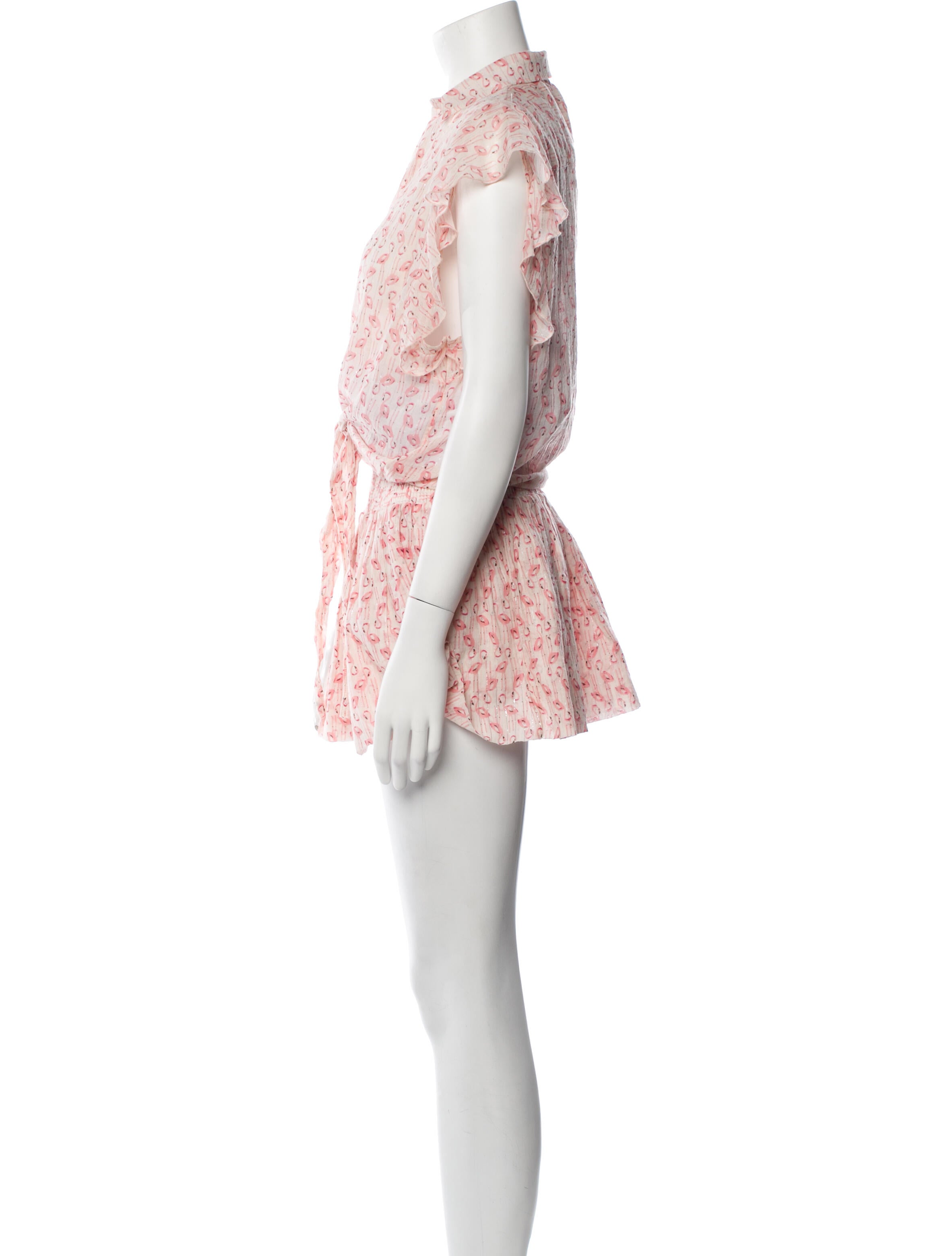 Pop Saint Barth Printed Ruffle Embellishment Skirt Set