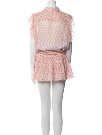 Pop Saint Barth Printed Ruffle Embellishment Skirt Set