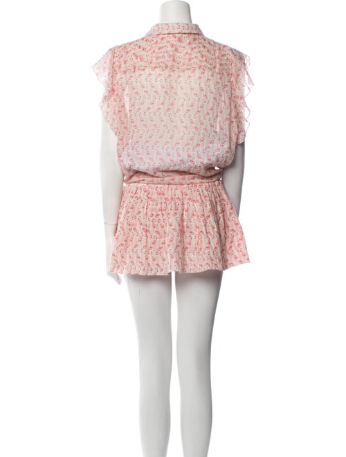 Pop Saint Barth Printed Ruffle Embellishment Skirt Set