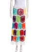 Pop Saint Barth Colorblock Pattern Long Skirt