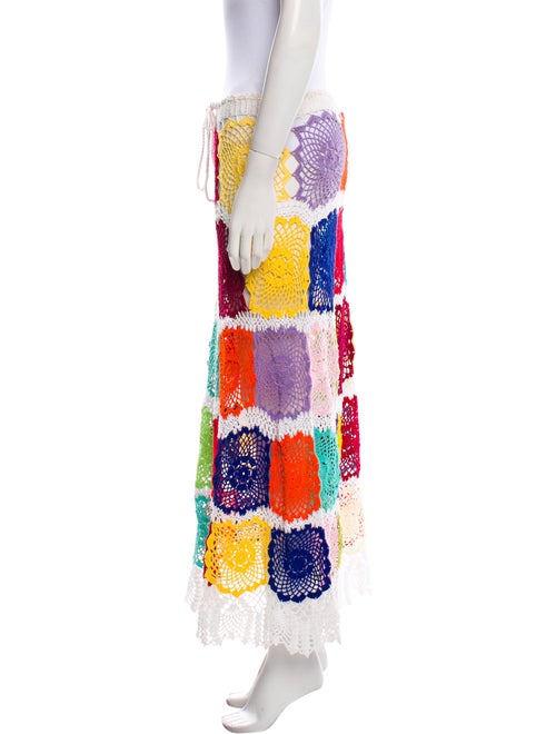 Pop Saint Barth Colorblock Pattern Long Skirt