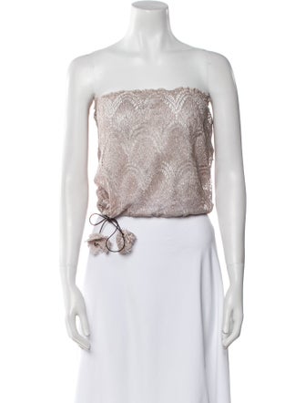 Pop Saint Barth Strapless Crop Top