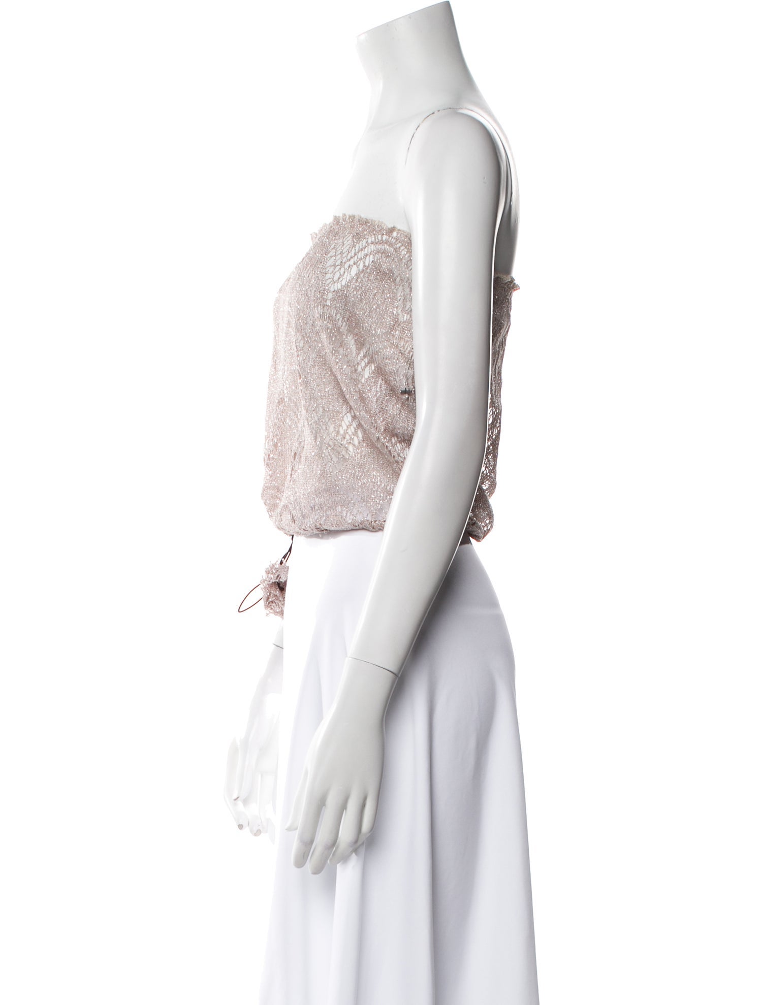 Pop Saint Barth Strapless Crop Top