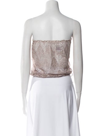 Pop Saint Barth Strapless Crop Top