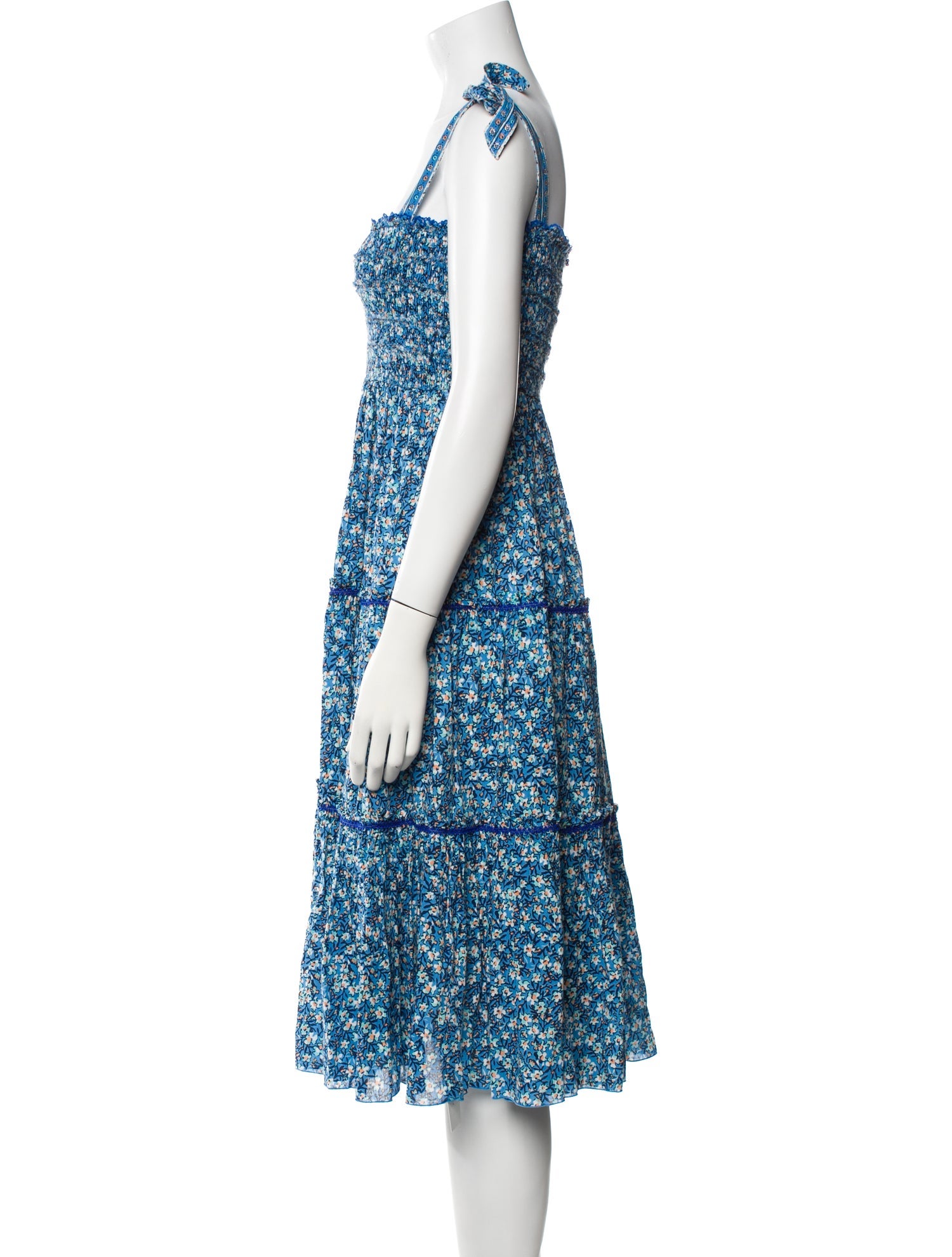 Pop Saint Barth Floral Print Midi Length Dress
