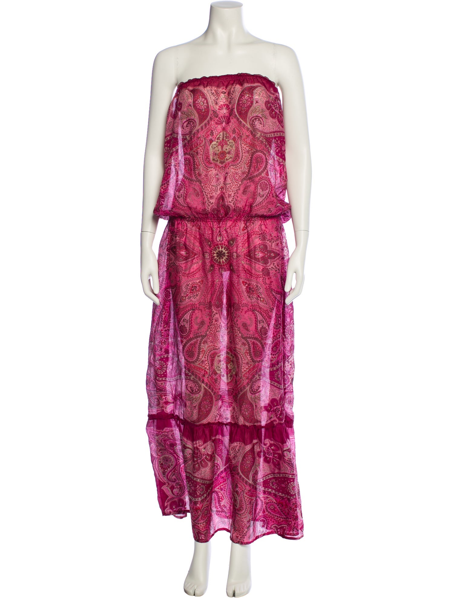 Pop Saint Barth Silk Long Dress