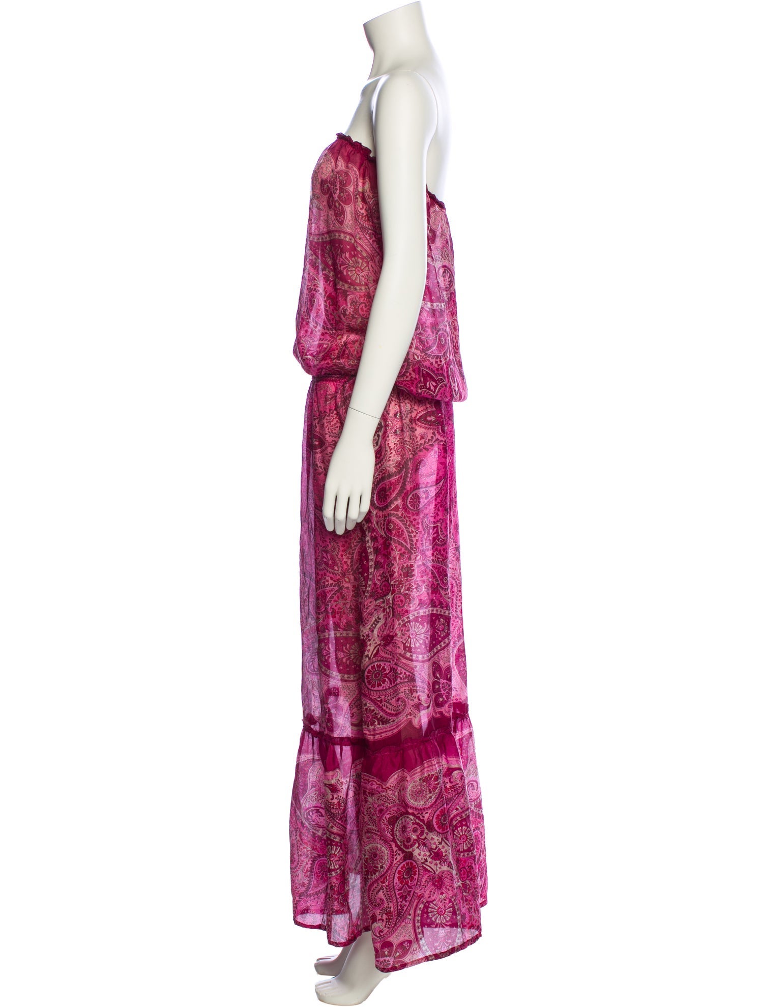 Pop Saint Barth Silk Long Dress